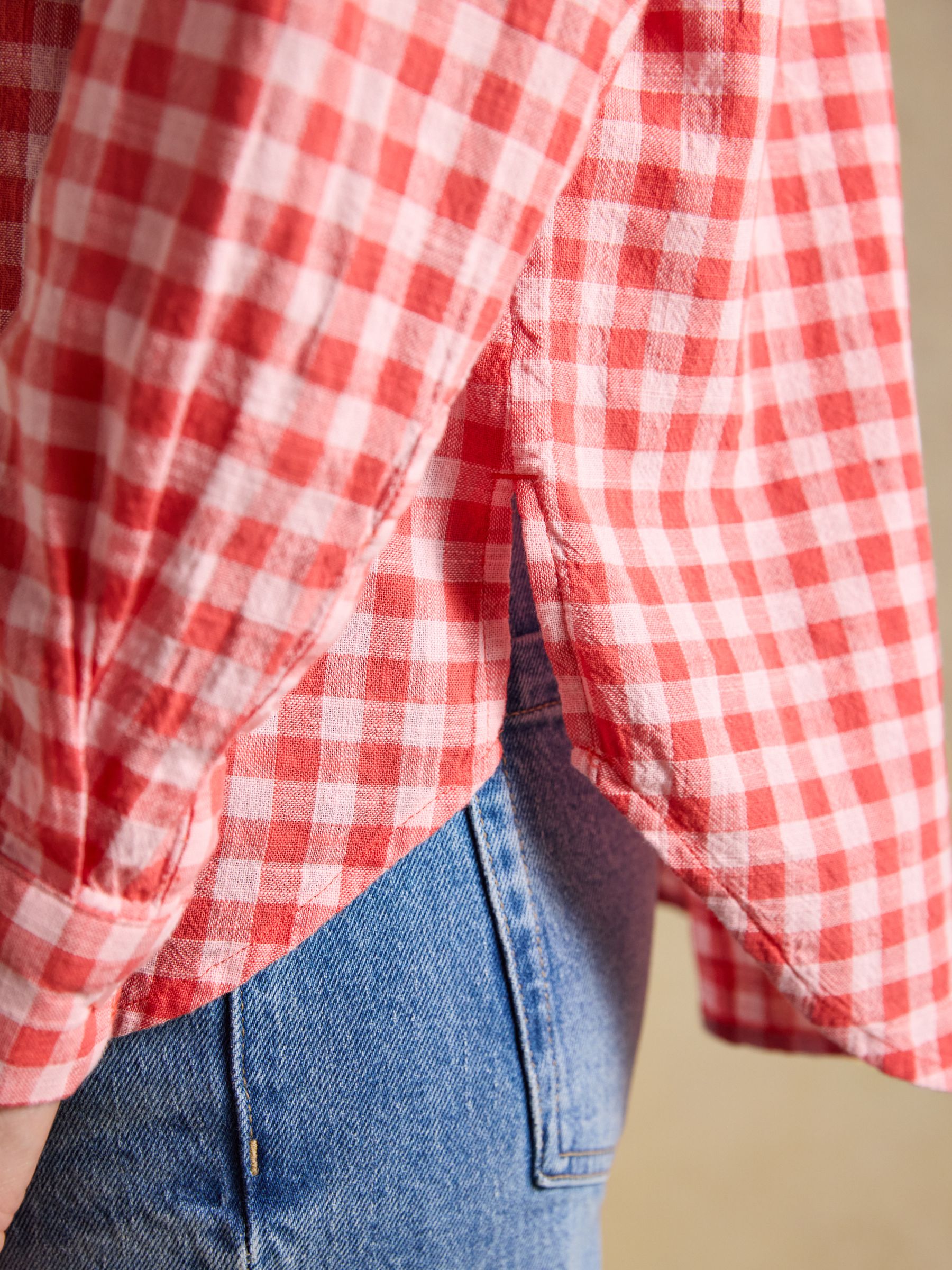 Ida Gingham Long Sleeve Cotton Shirt - Image 7 of 8