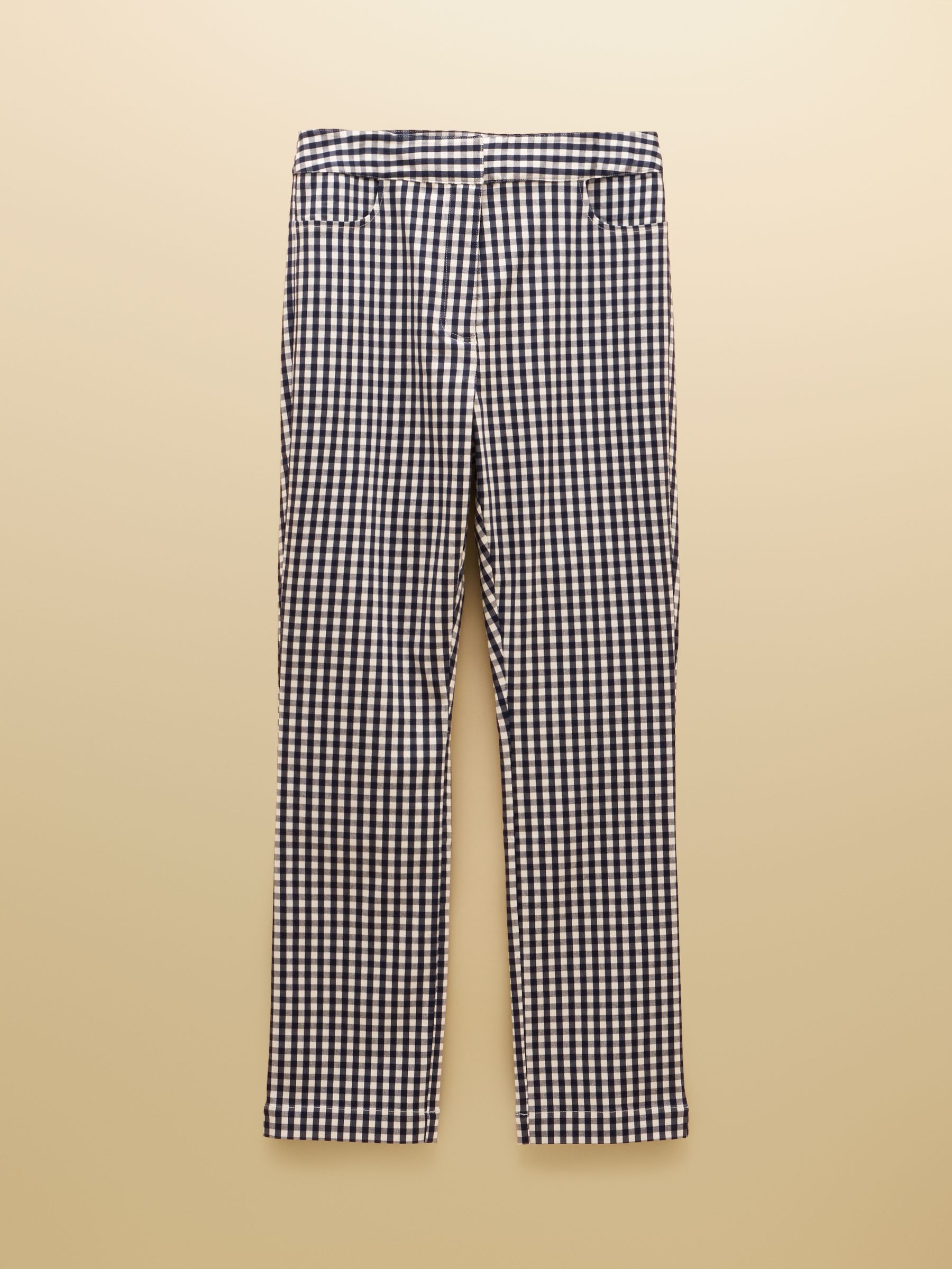 Blue Gingham Capri Cropped Trousers - Image 8 of 8 Blue Gingham Capri Cropped Trousers - Image 8 of 8