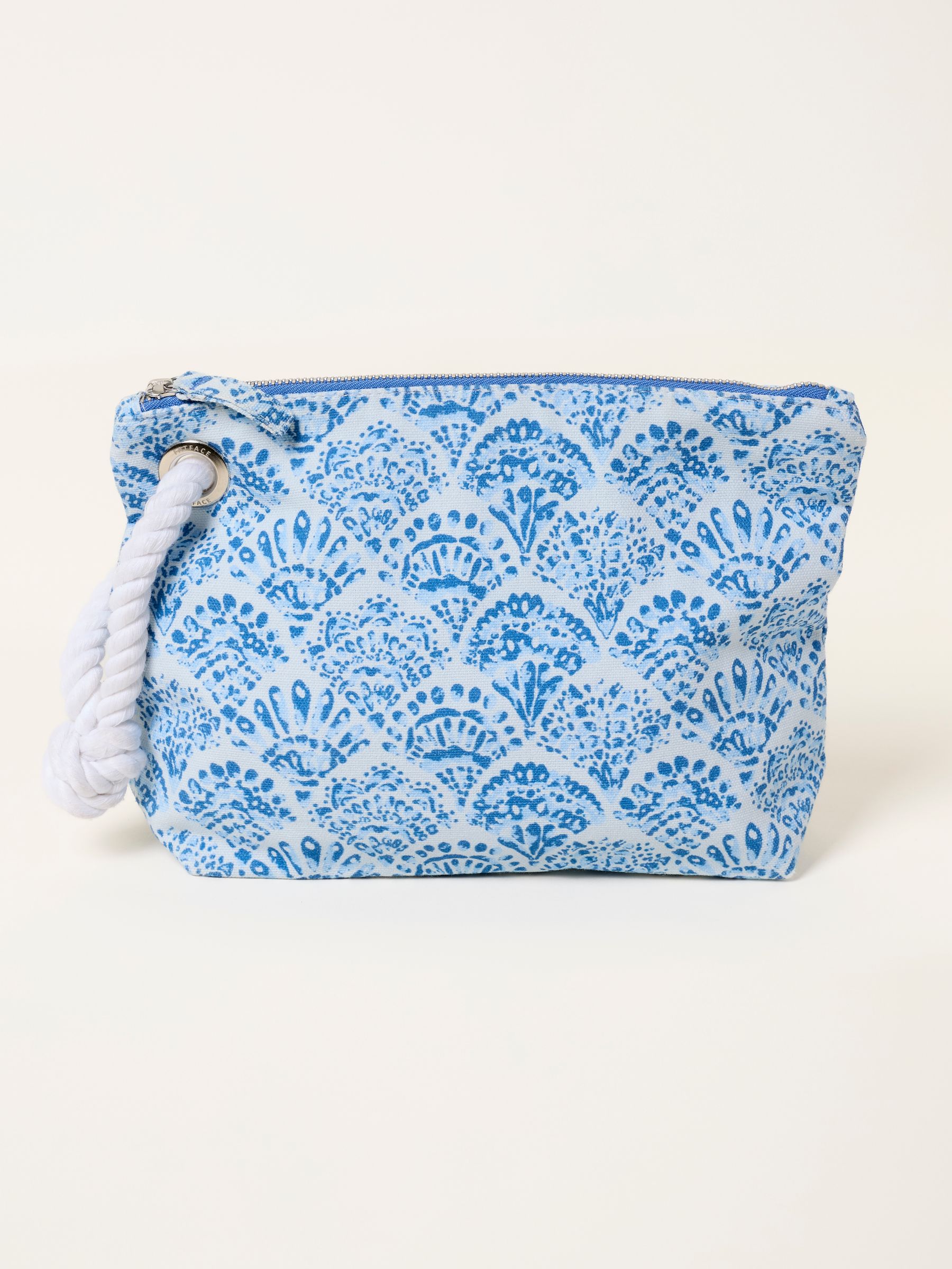 Light Blue Shell Print Travel Wash Bag - Image 1 of 2