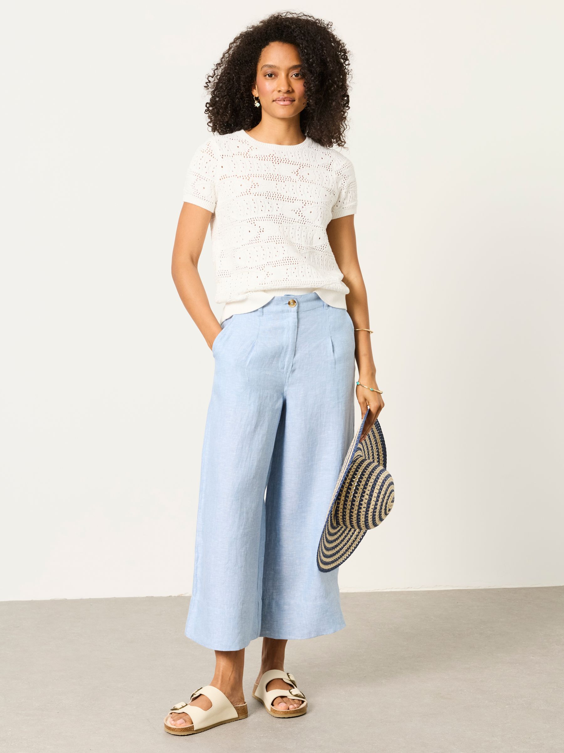 White Sardine Knitted Pattern Top - Image 5 of 6