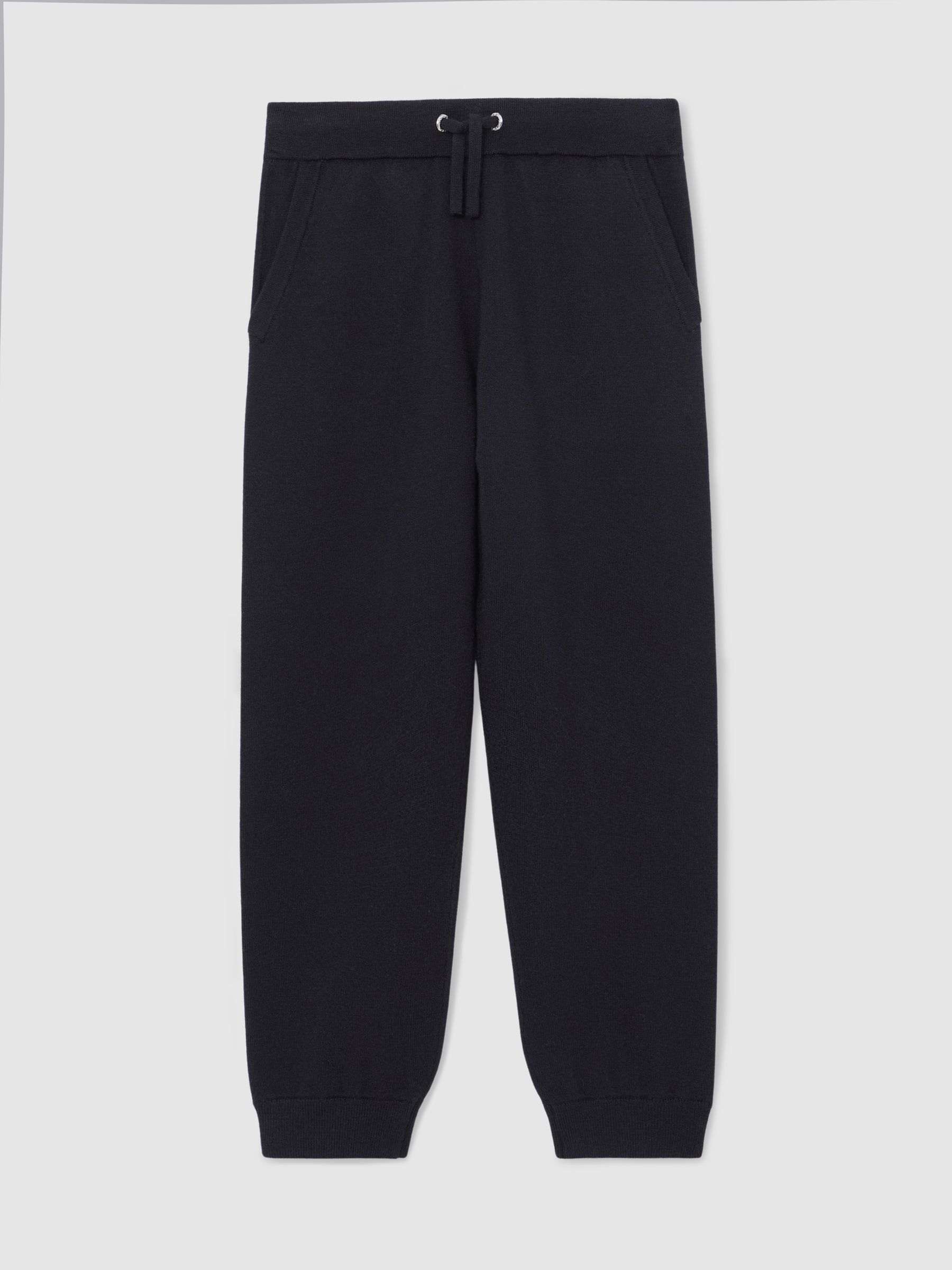 Merino Wool Cuffed Joggers in Navy - Image 2 of 5
