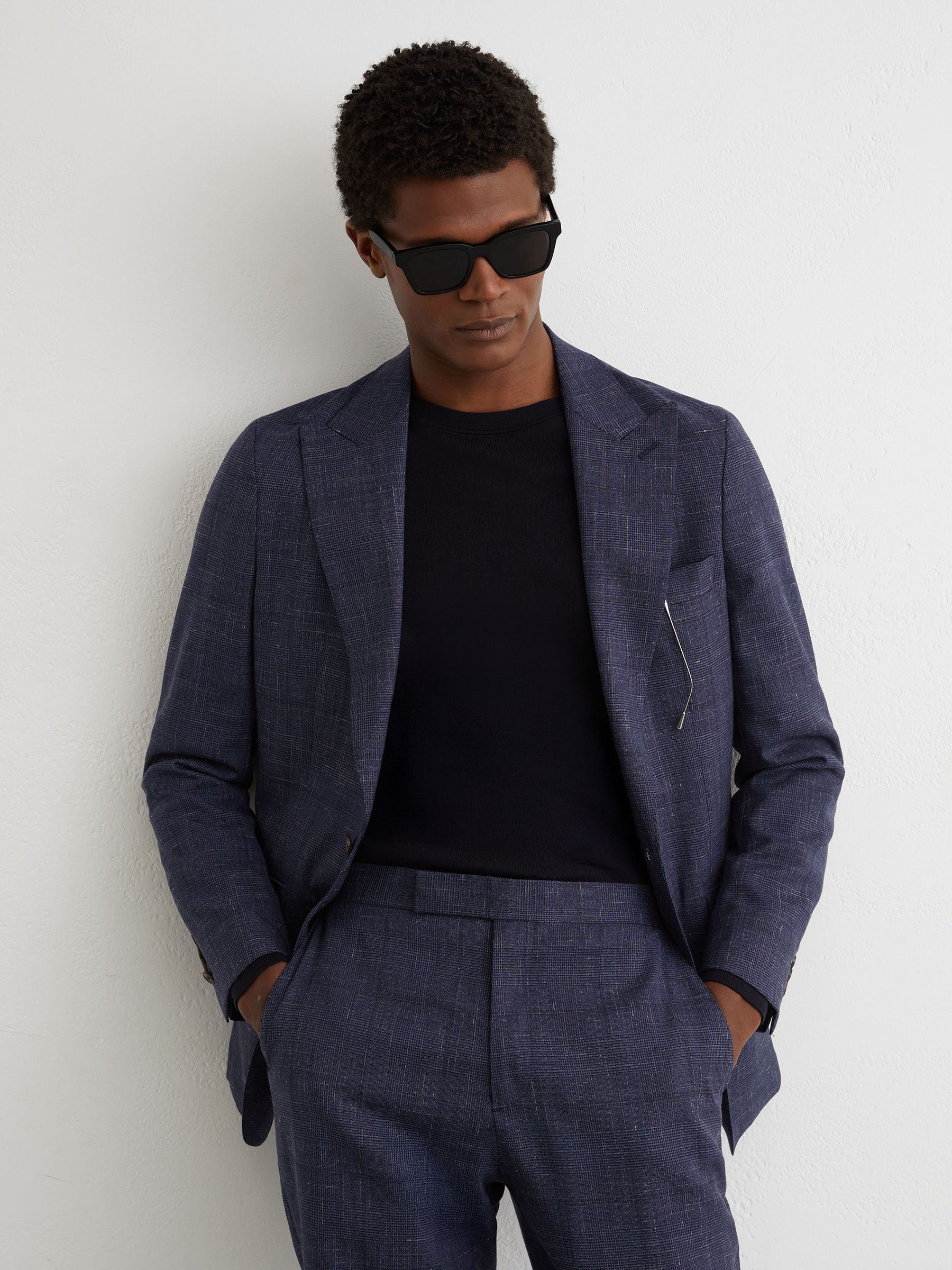 MessyWeekend Rectangle-Frame Sunglasses in Black/Gold - Image 1 of 6 MessyWeekend Rectangle-Frame Sunglasses in Black/Gold - Image 1 of 6