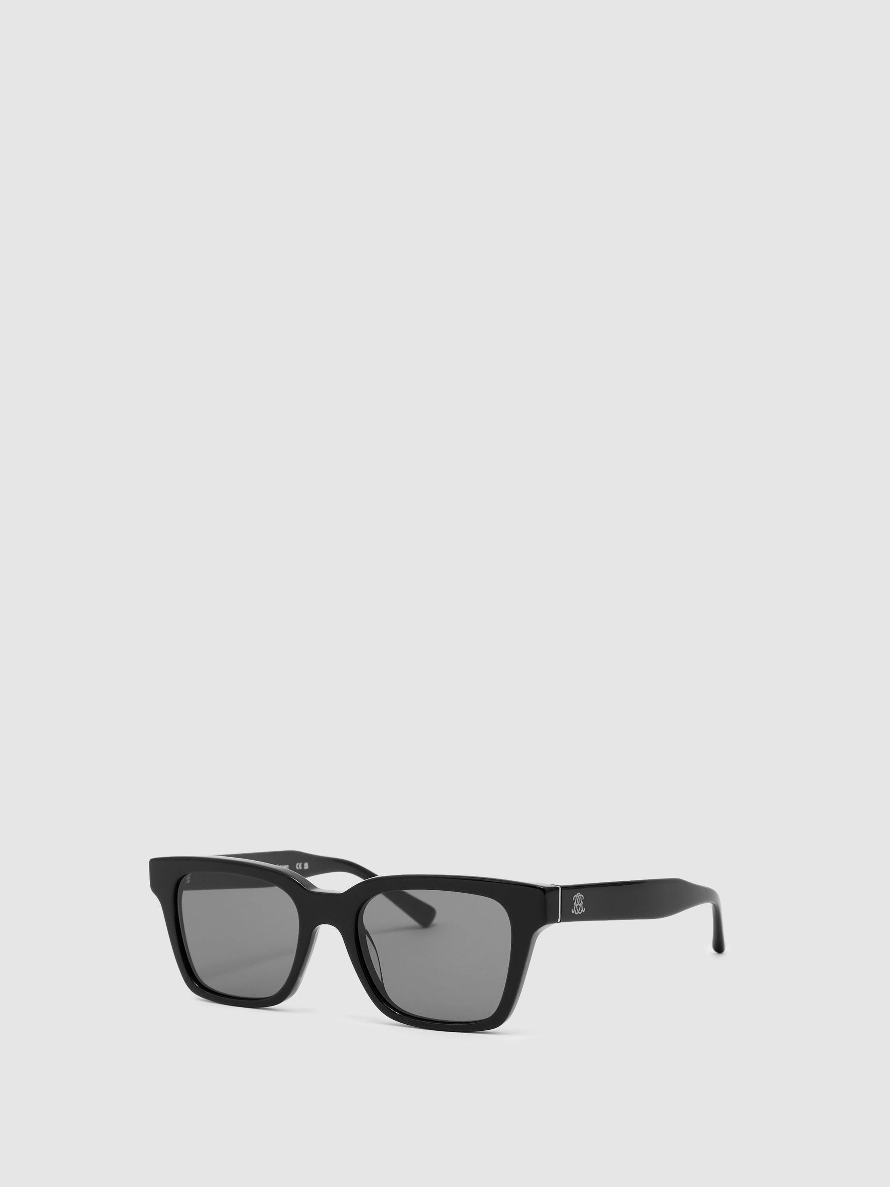 MessyWeekend Rectangle-Frame Sunglasses in Black/Gold - Image 3 of 6