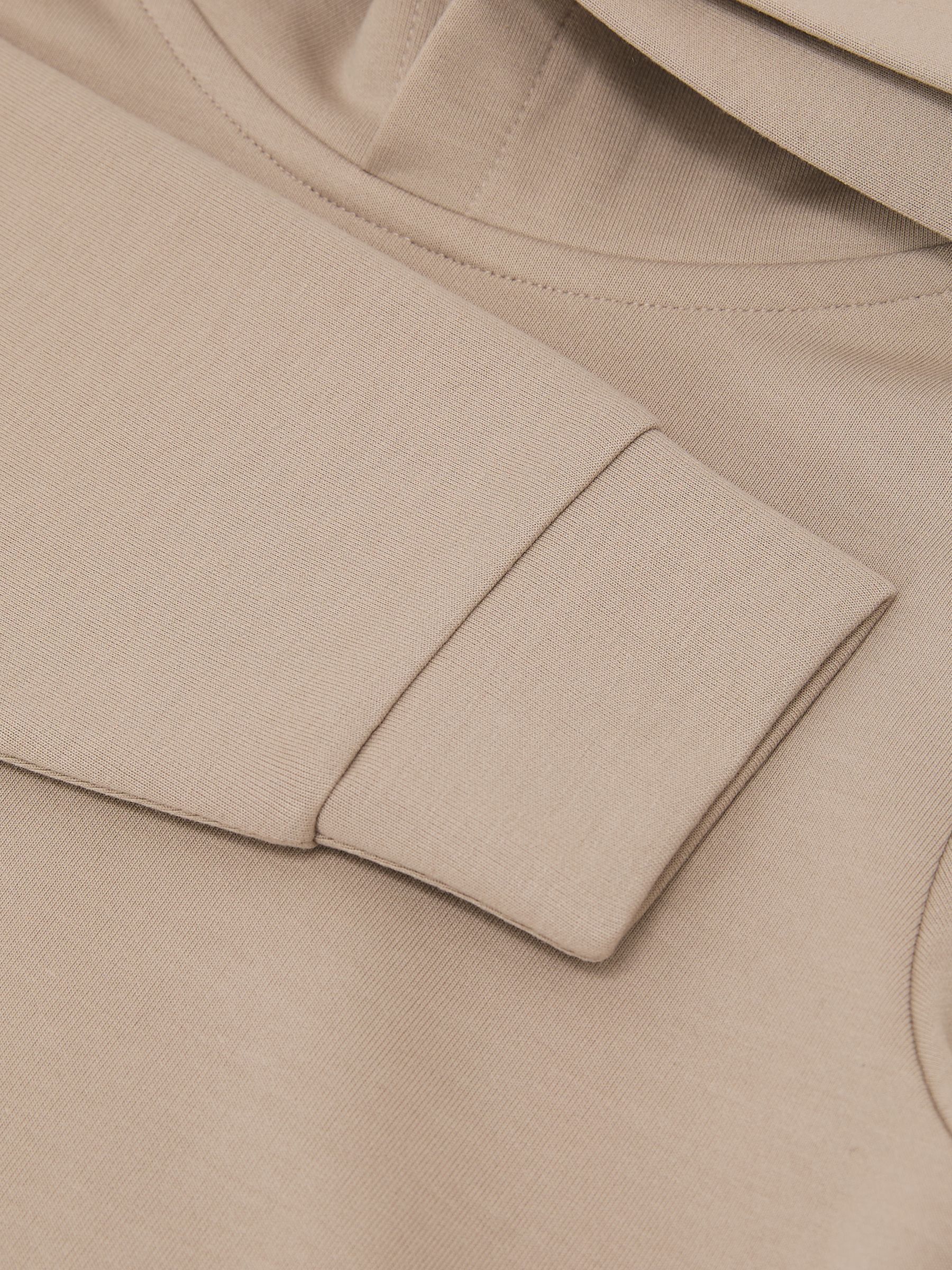 Interlock Jersey Hoodie in Stone - Image 3 of 3