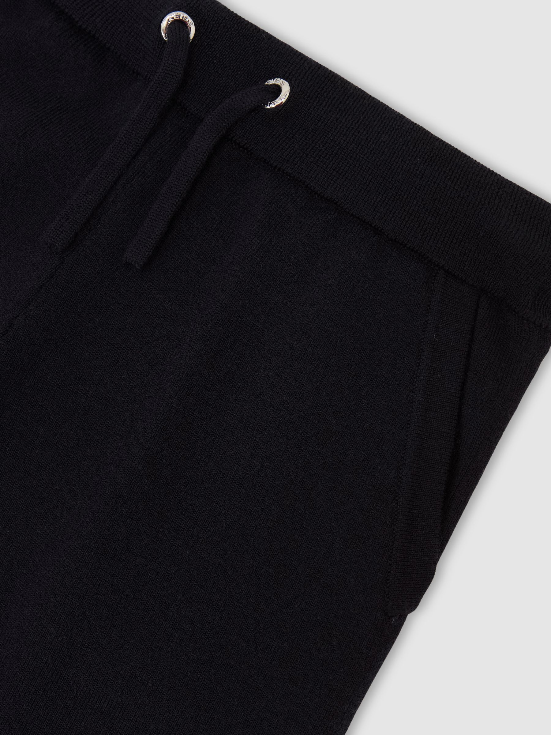 Merino Wool Cuffed Joggers in Navy - Image 5 of 5