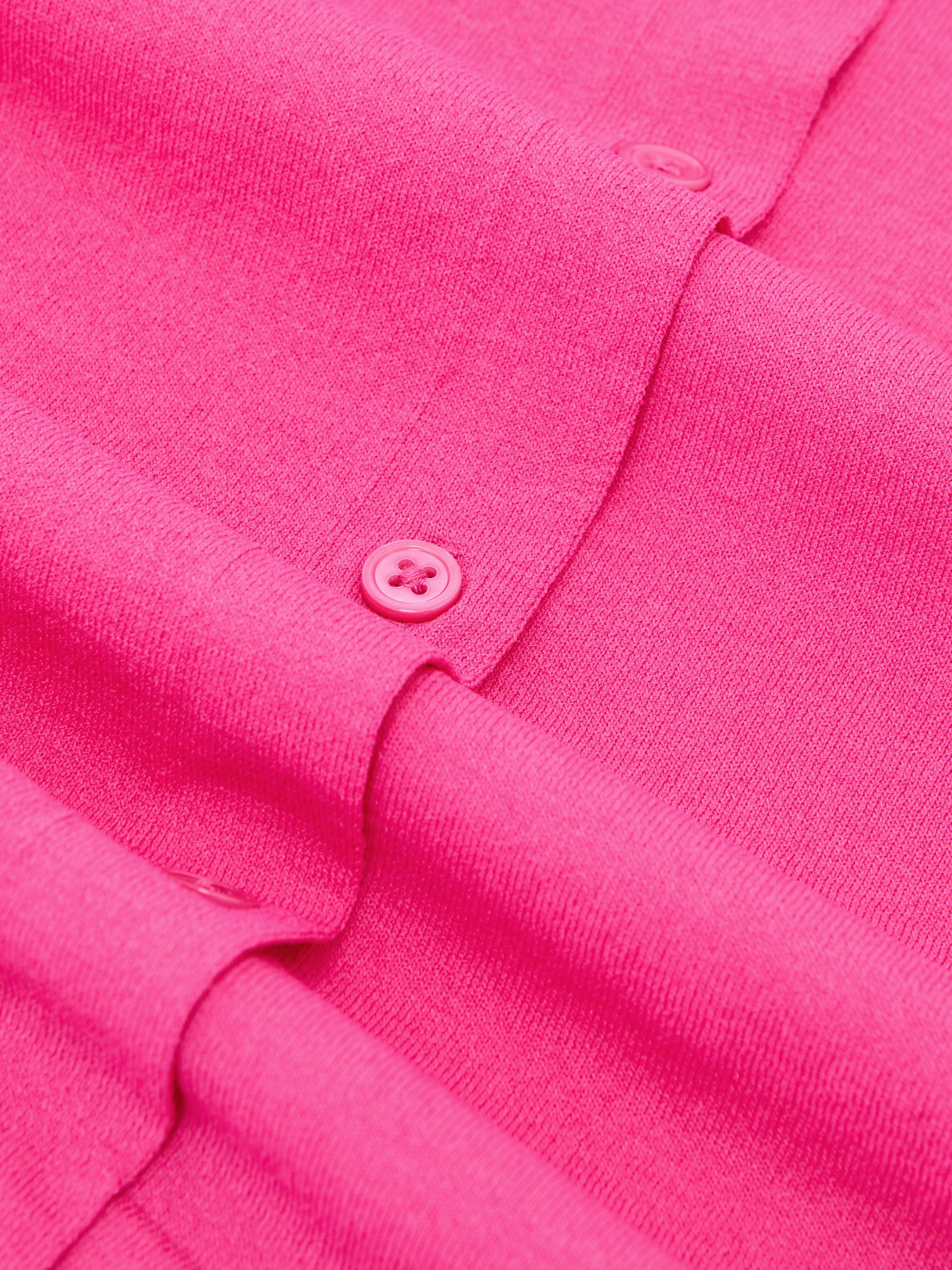 Lightweight Cropped Cardigan in Bright Pink - image 3