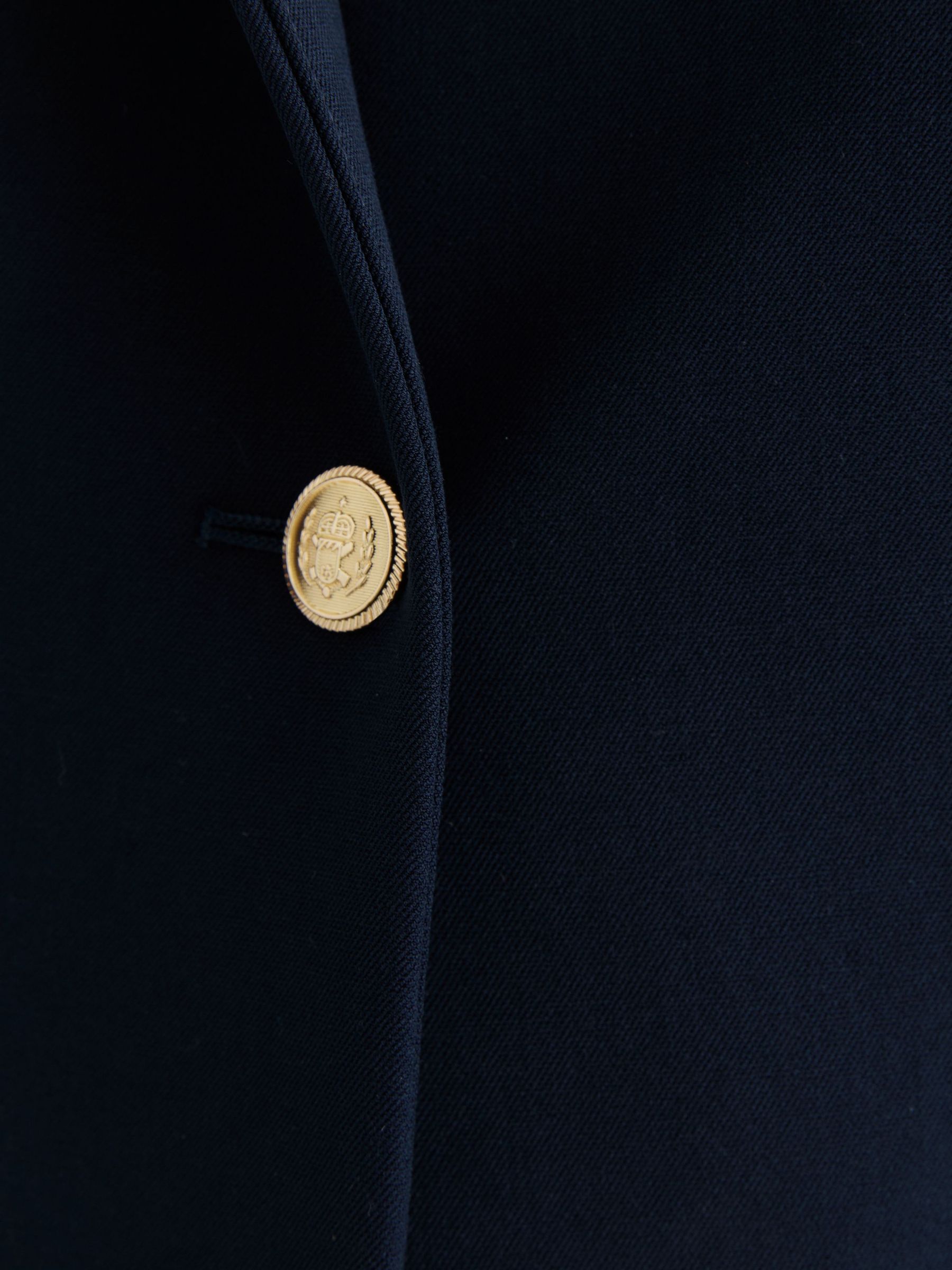 Button-Through Longline Waistcoat in Navy - image 3