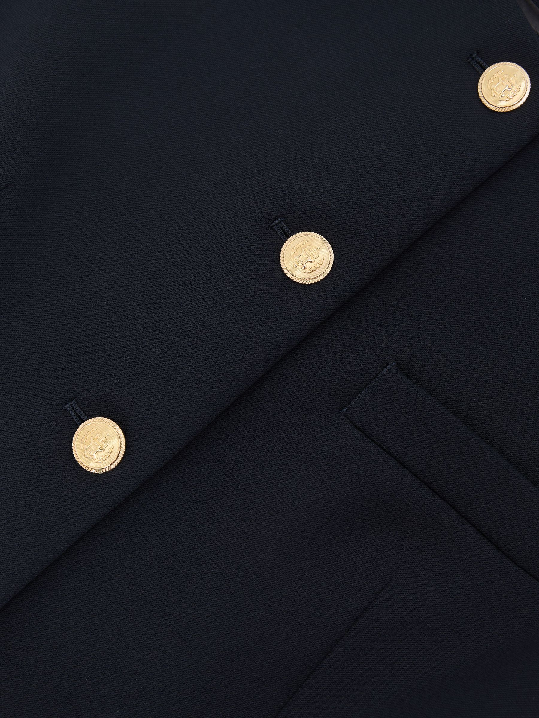 Button-Through Longline Waistcoat in Navy - Image 7 of 7