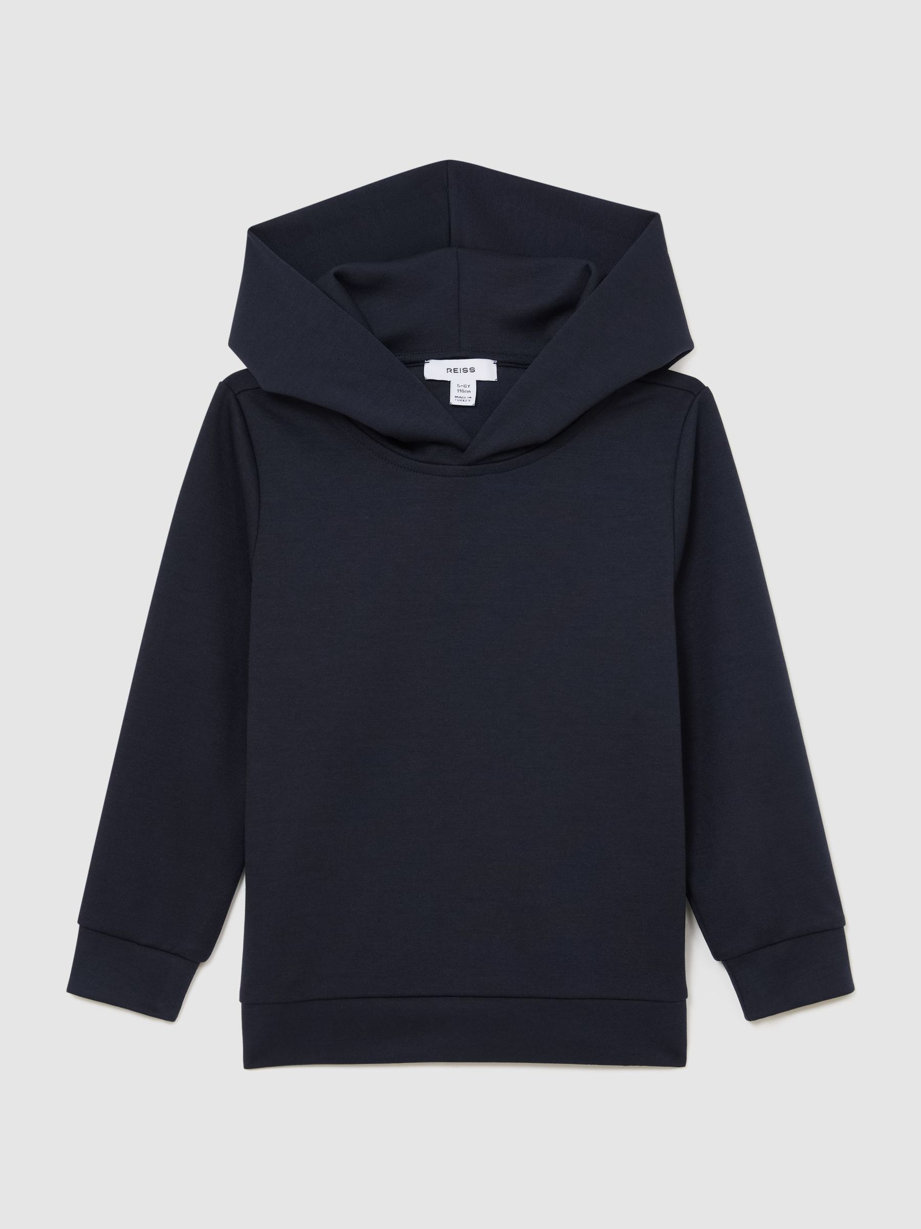Interlock Jersey Hoodie in Navy Blue - Image 2 of 3