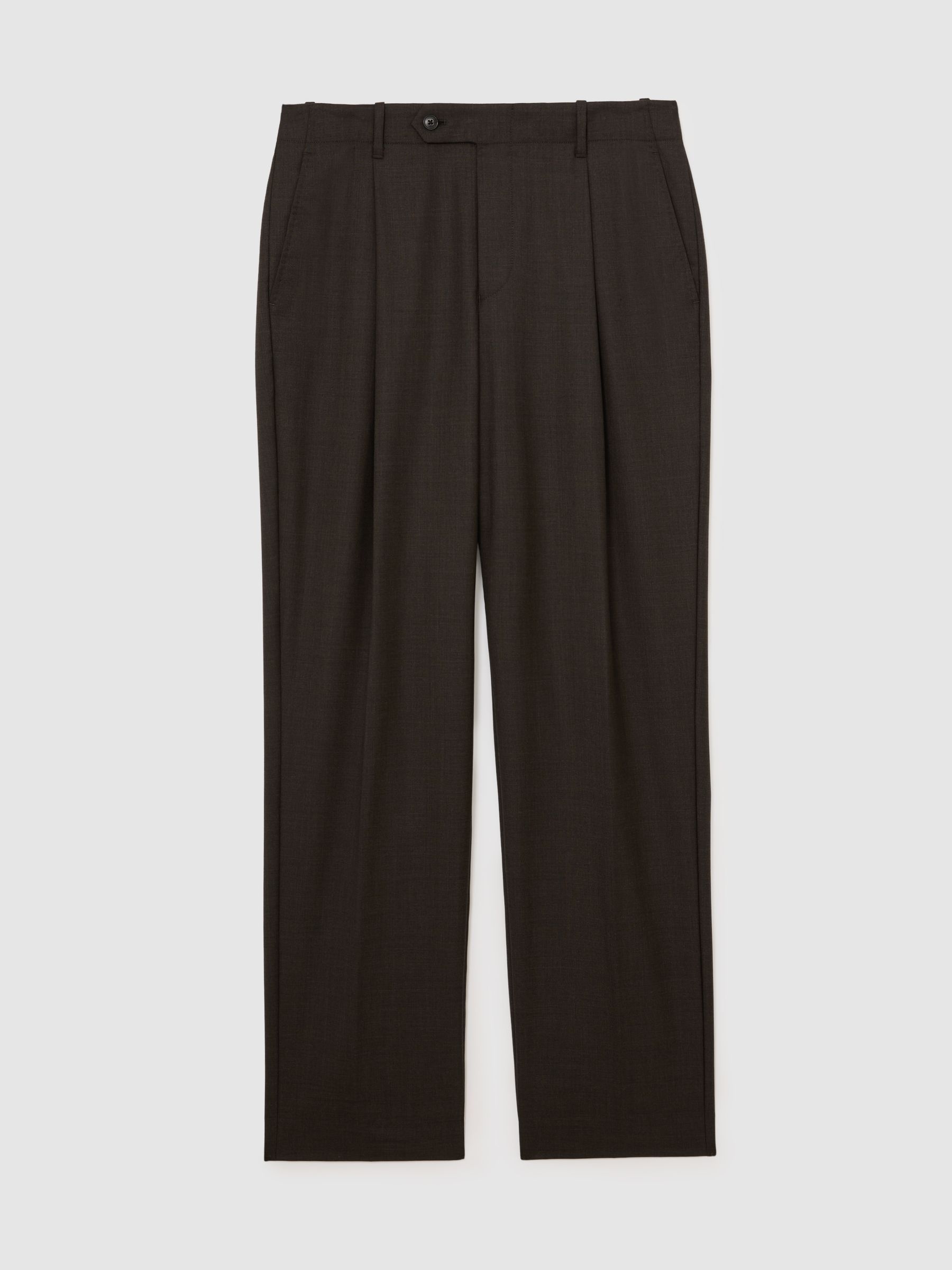 Wool Classic-Fit Suit Trousers in Brown - image 1