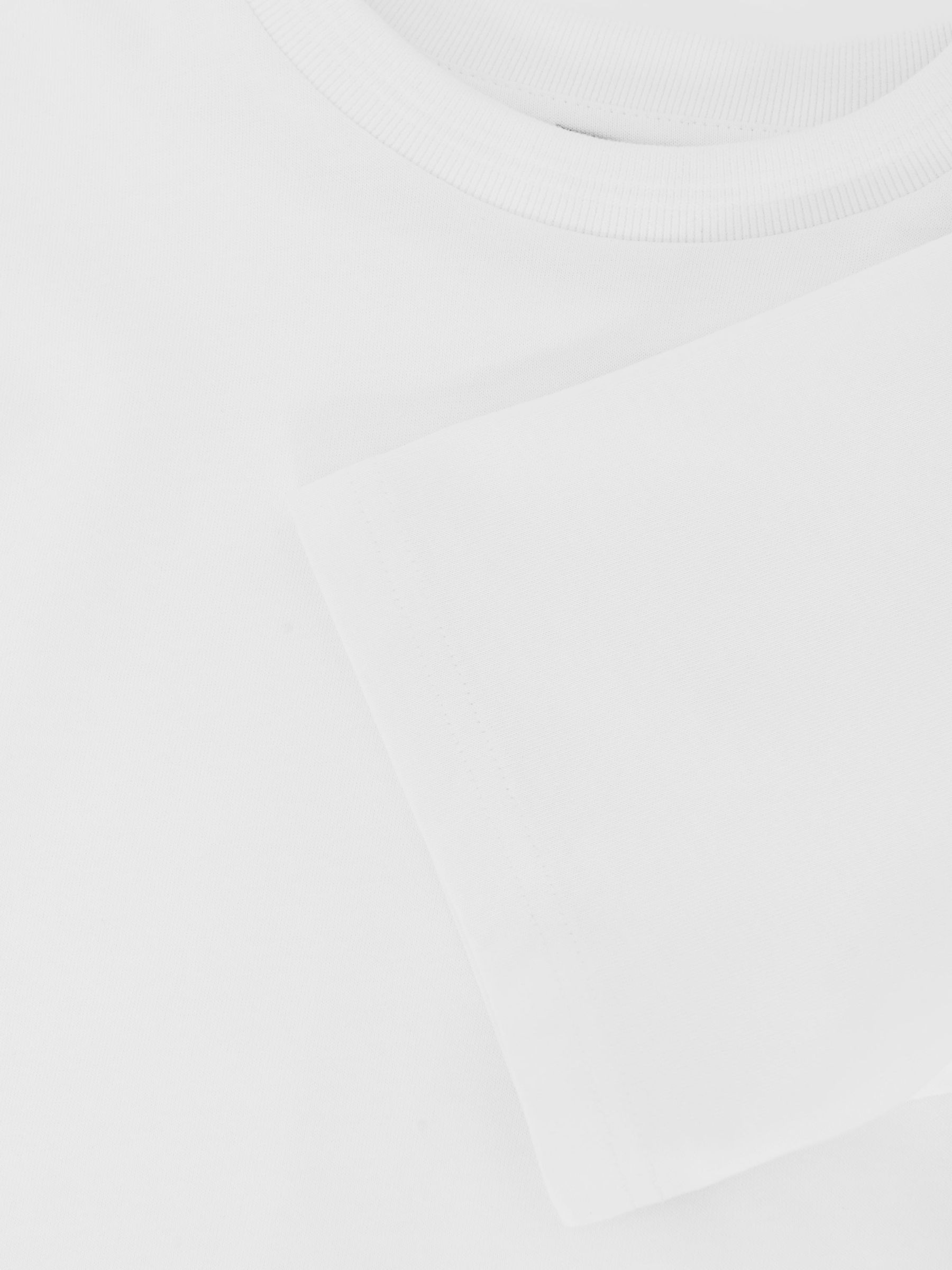 13-14 yrs Cotton Ribbed-Neck Oversized T-Shirt in Ivory - Image 5 of 5