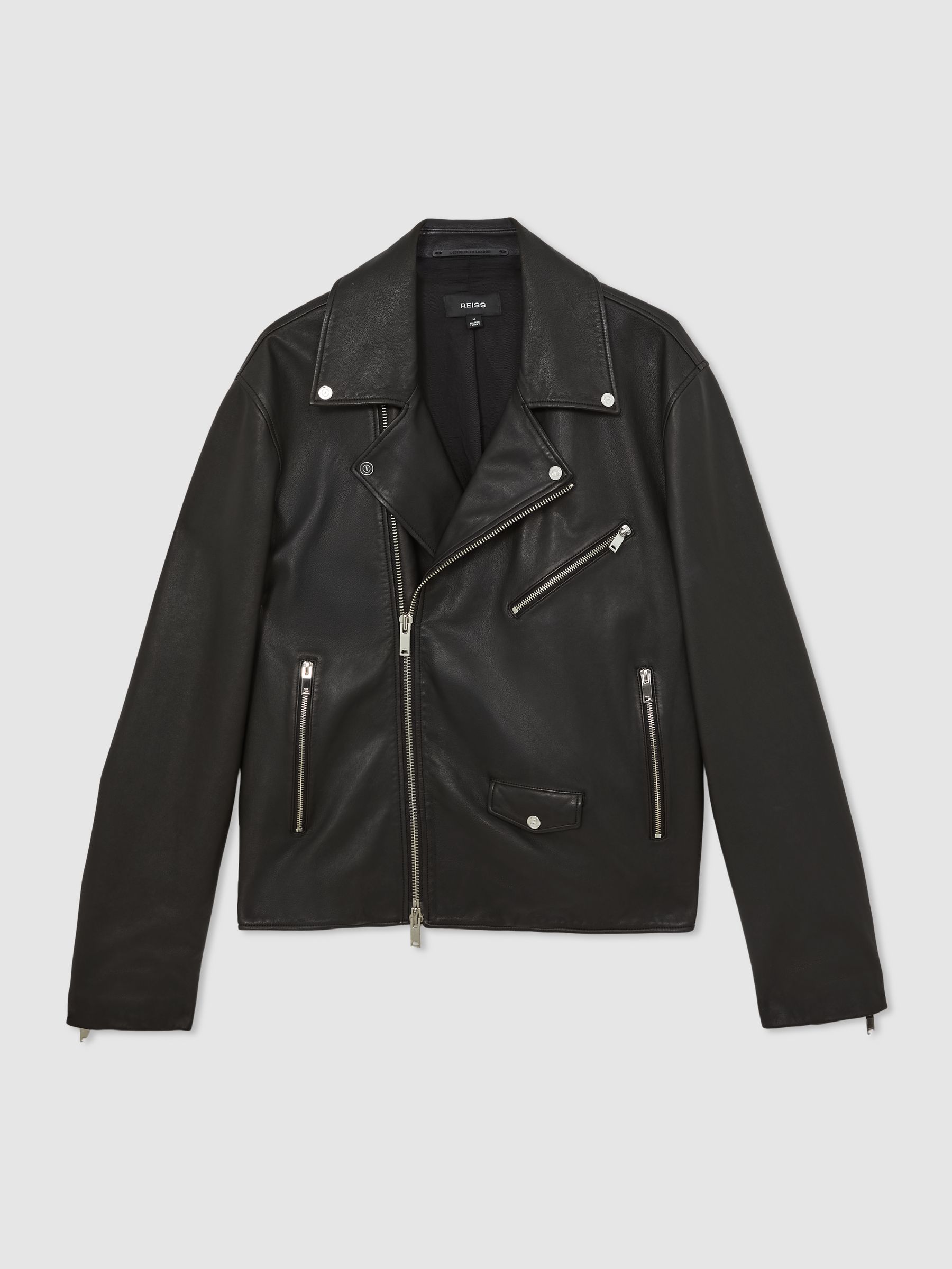 Reiss | Royal Ballet Leather Jacket in Black - Image 2 of 6