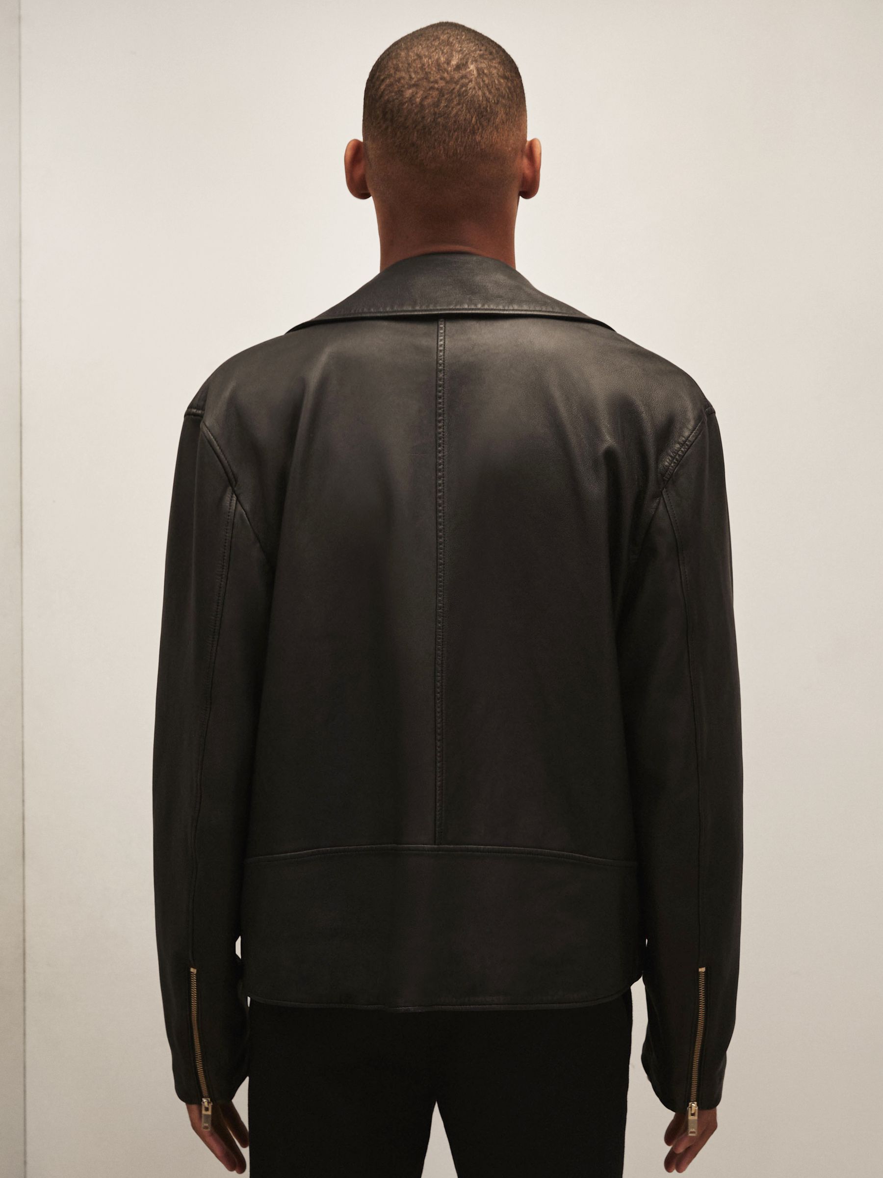 Reiss | Royal Ballet Leather Jacket in Black - Image 5 of 6