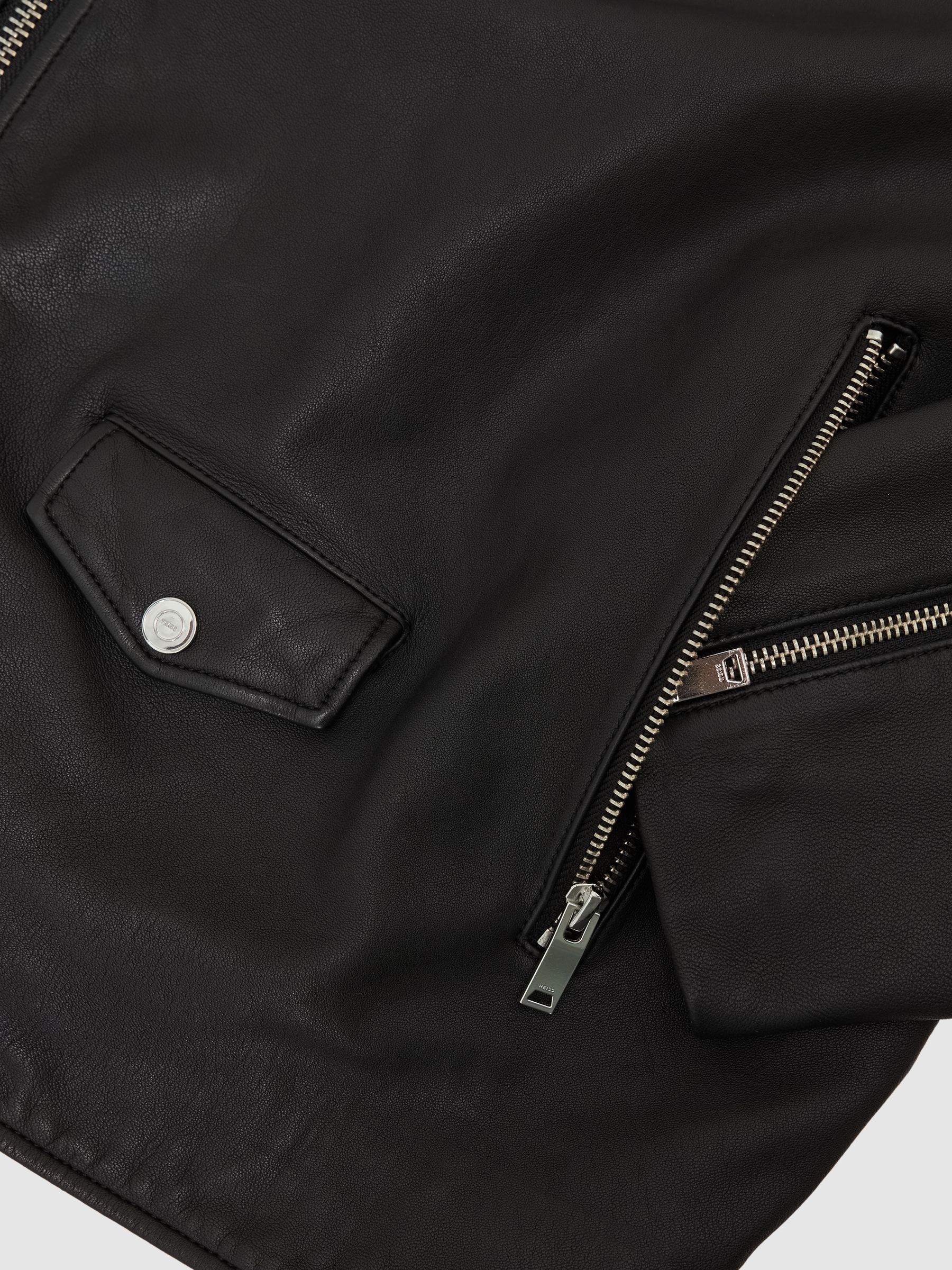 Reiss | Royal Ballet Leather Jacket in Black - Image 6 of 6