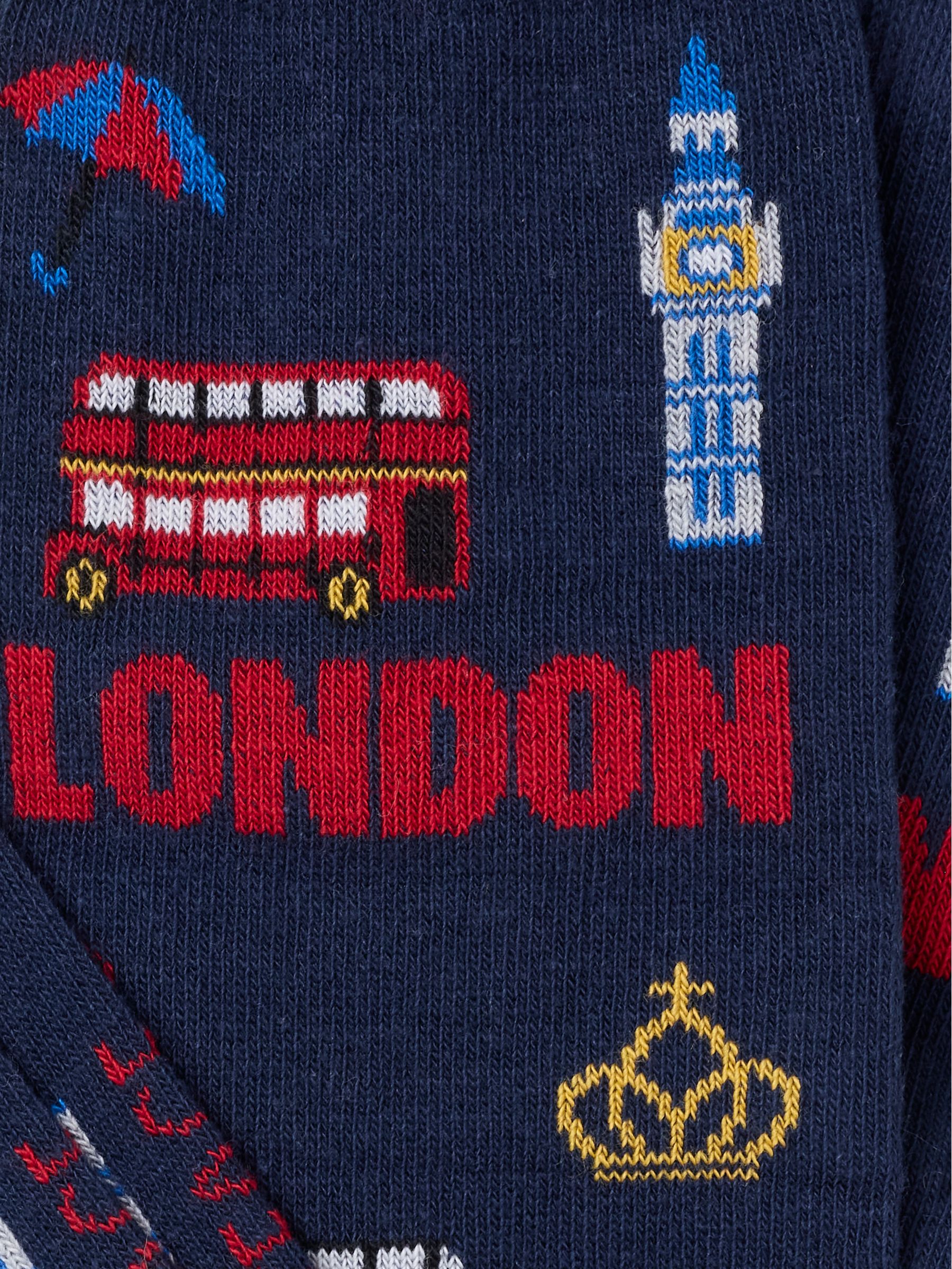 London Socks in Navy - Image 2 of 2