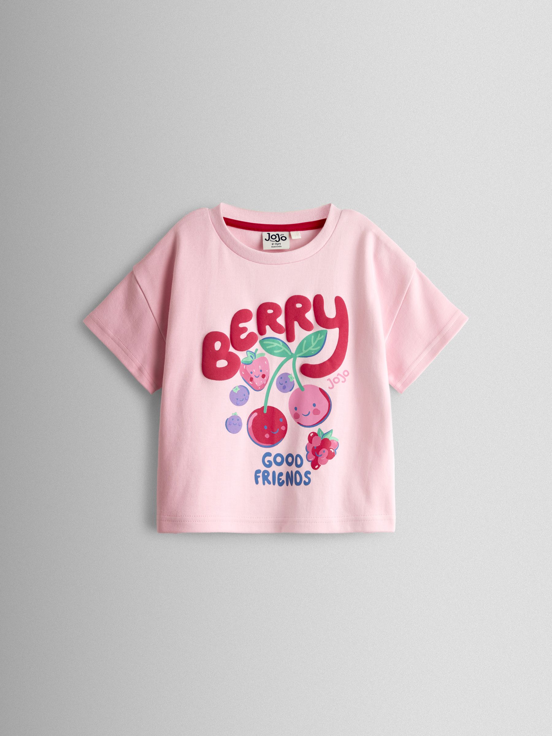 Pink Berry Friends T-Shirt & Gingham Short Set - Image 2 of 6