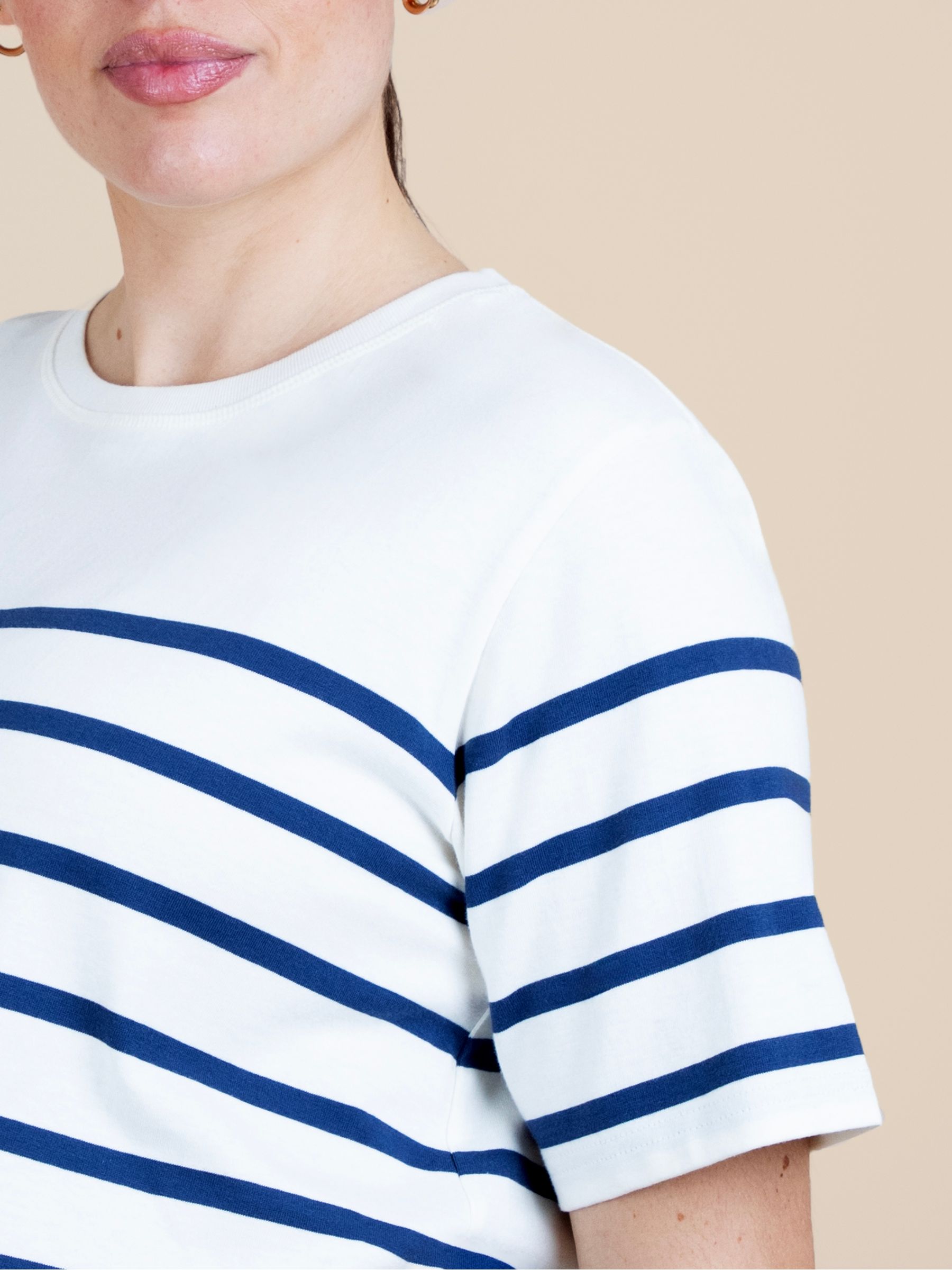 Blue Striped Oversized Maternity T-Shirt - Image 5 of 5