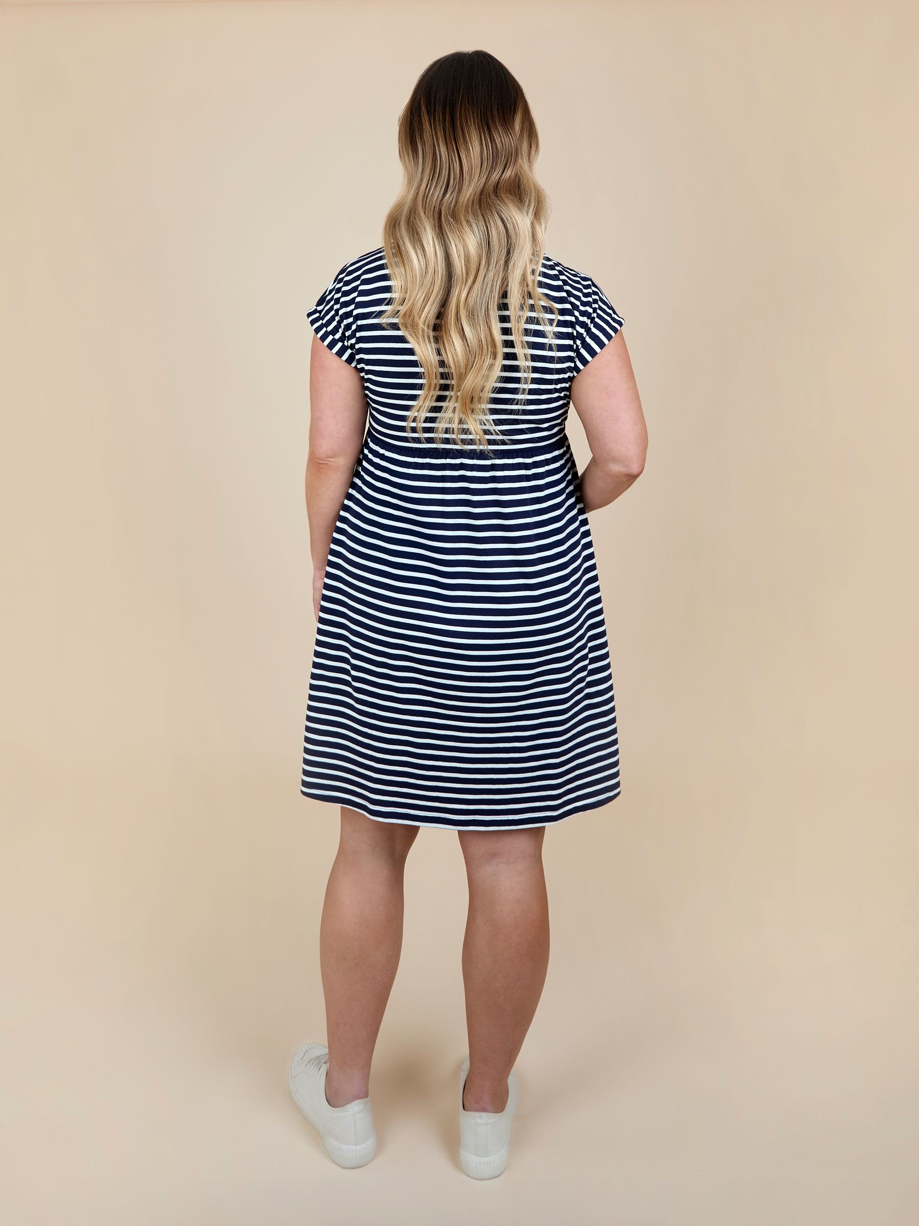 Blue Short Sleeve Pocket Detail T-Shirt Mini Dress - Image 3 of 5