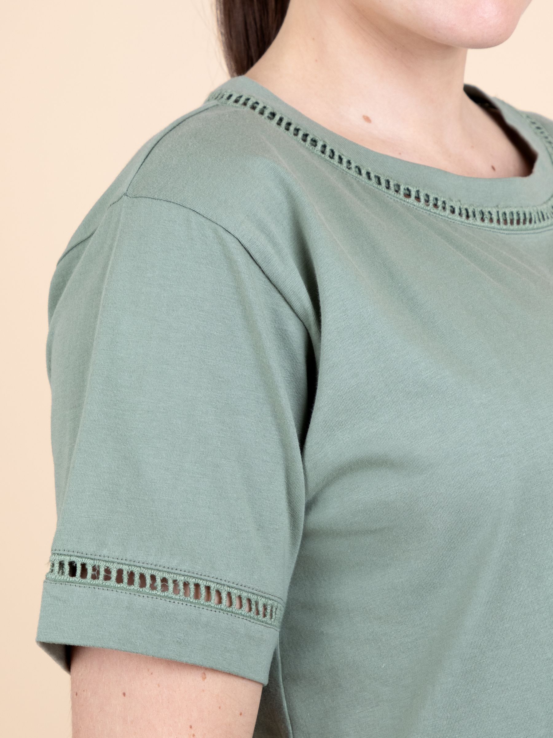 Green Striped Oversized Maternity T-Shirt - Image 5 of 5