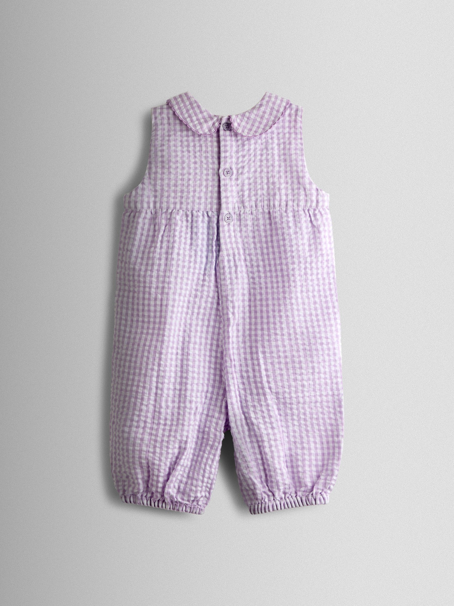 Purple Embroidered Collar Dungaree - Image 2 of 3