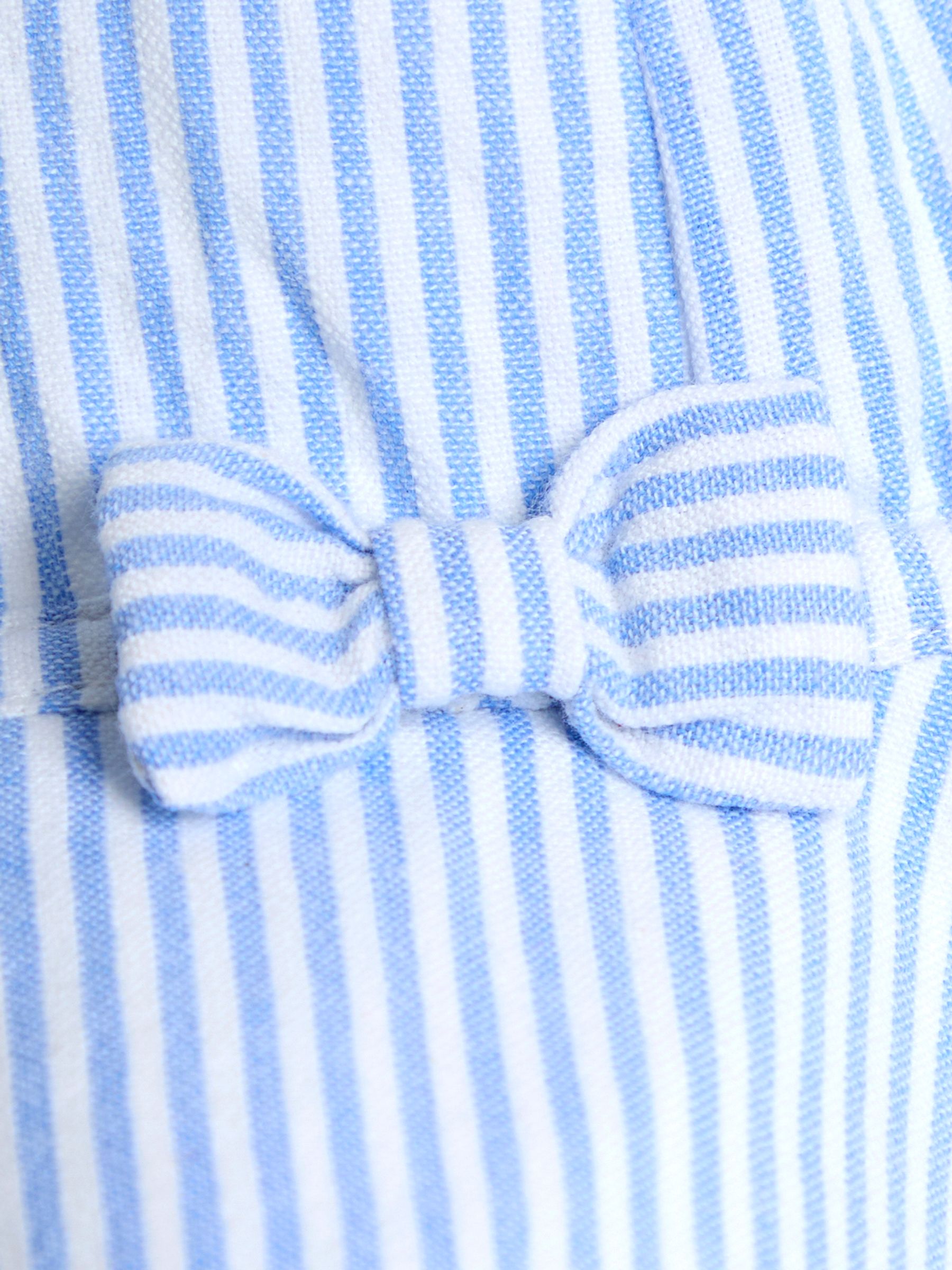 Blue Daisy Trim Seersucker Floppy Sun Hat - Image 3 of 3