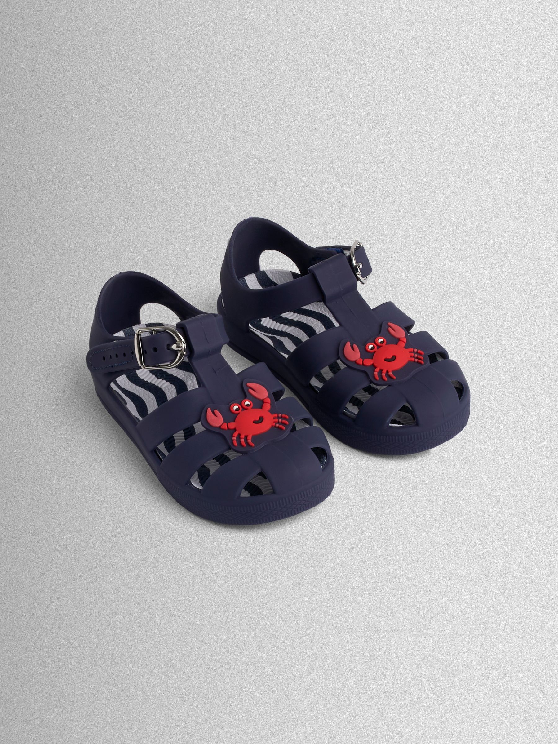 Crab Navy Blue Jelly Sandals - Image 1 of 5