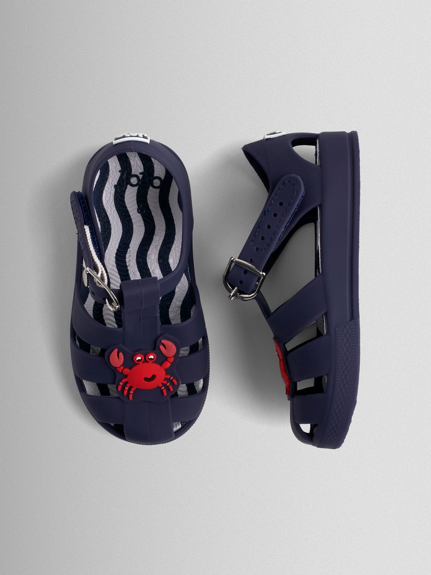 Crab Navy Blue Jelly Sandals - Image 3 of 5