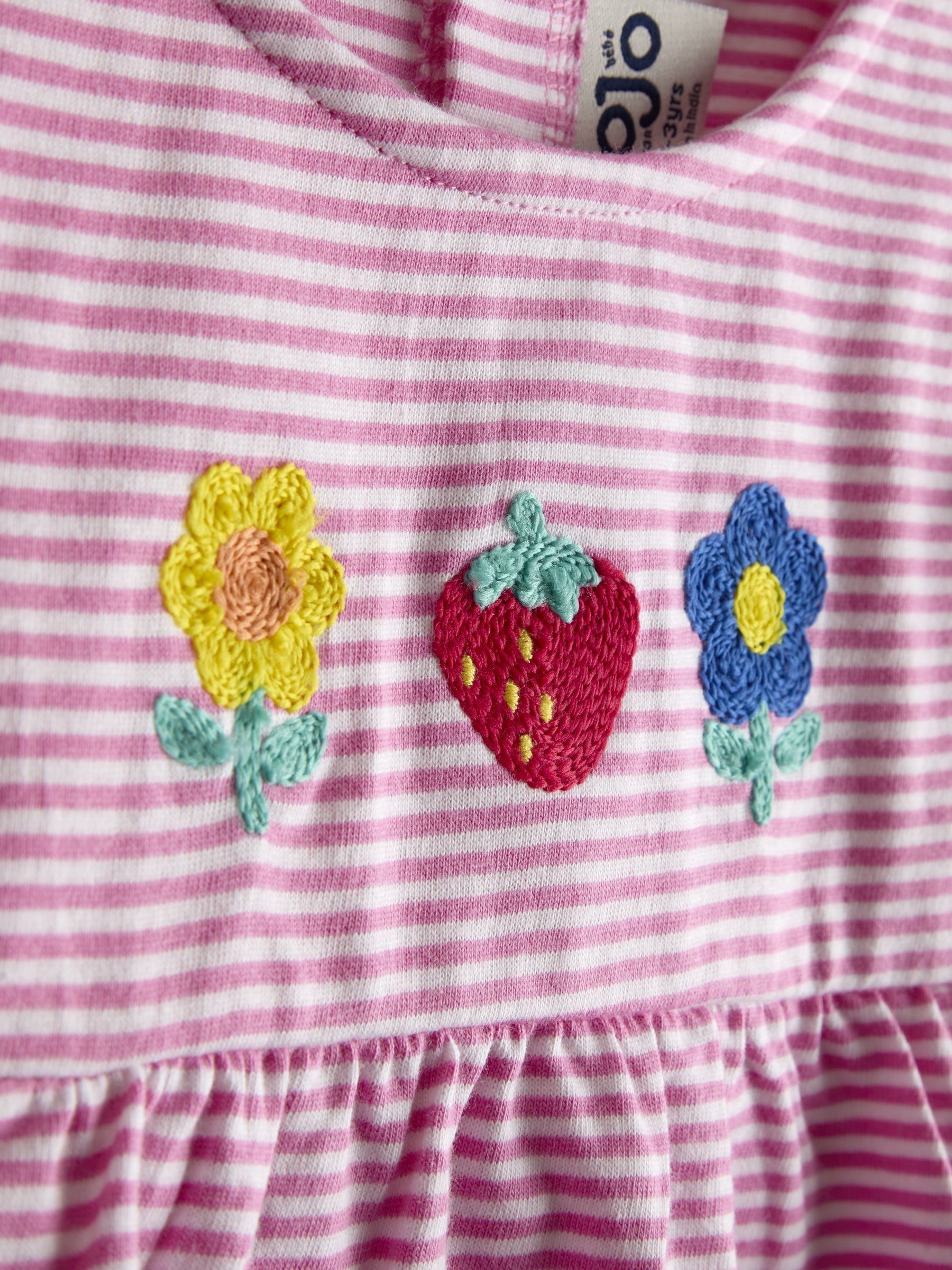 Pink Strawberry 2-Pack Frill Sleeve T-shirt - Image 6 of 7