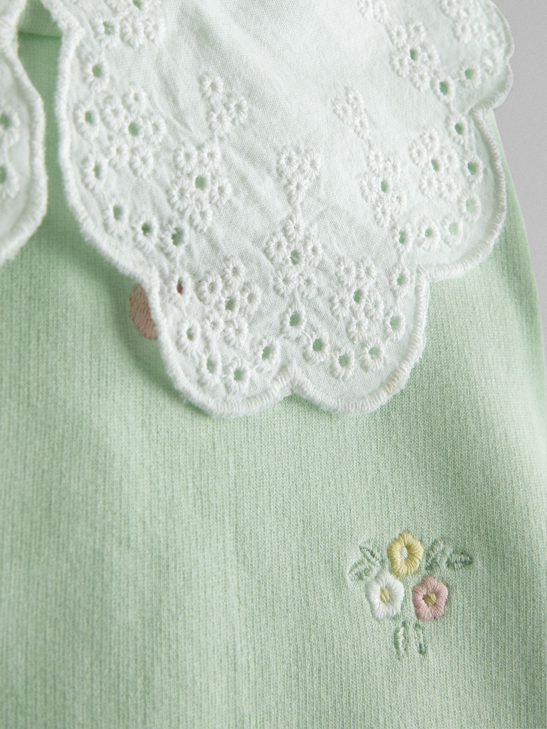 Sage Green Fruit & Floral Embroidered Sweatshirt - Image 3 of 3