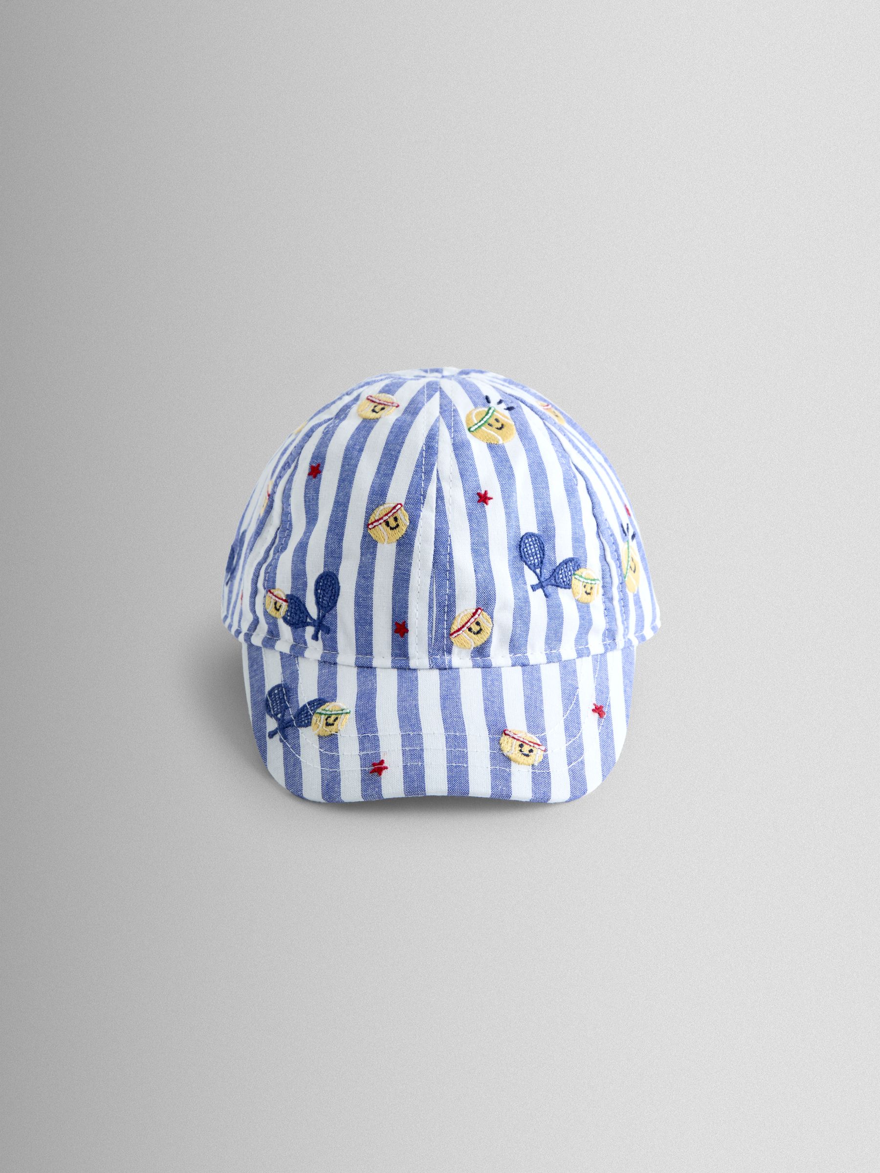Tennis Blue Stripe Embroidered Cap - Image 1 of 4