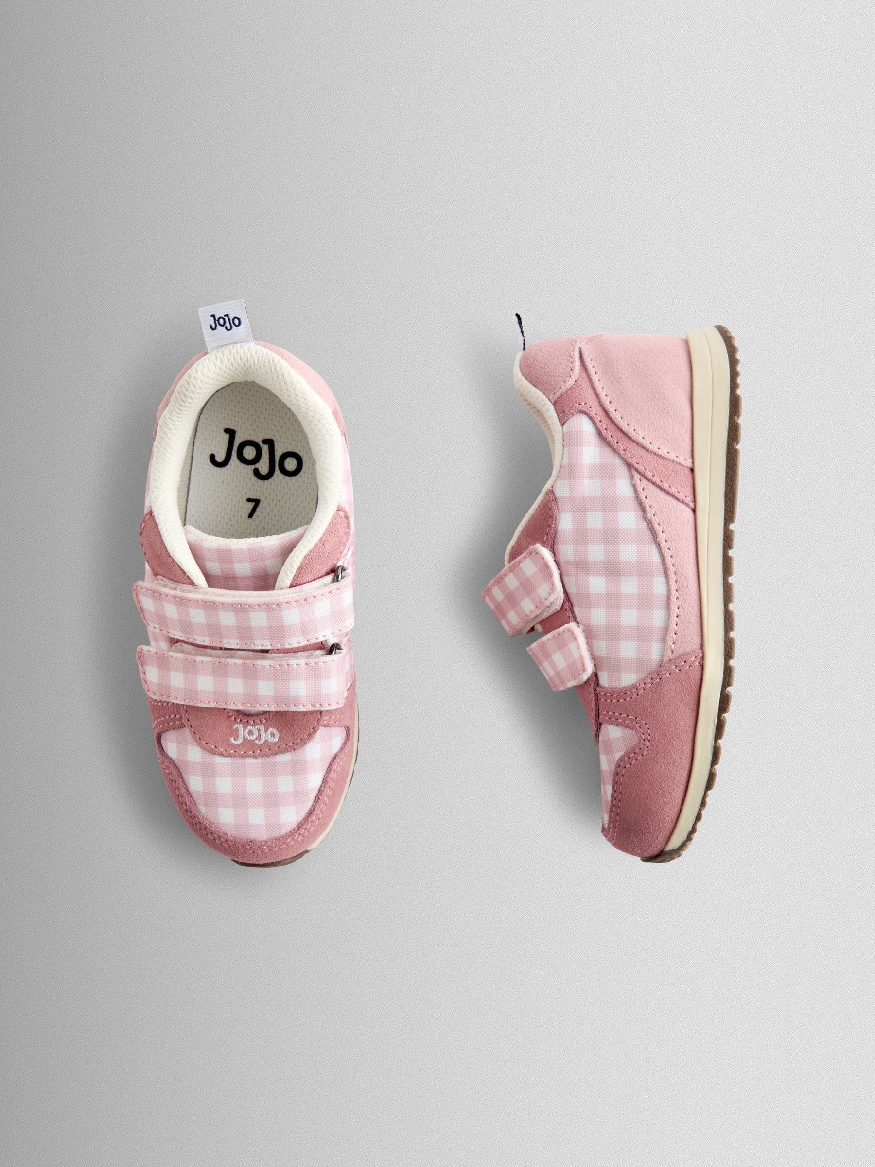Pink Gingham Riptape Trainer - Image 4 of 4
