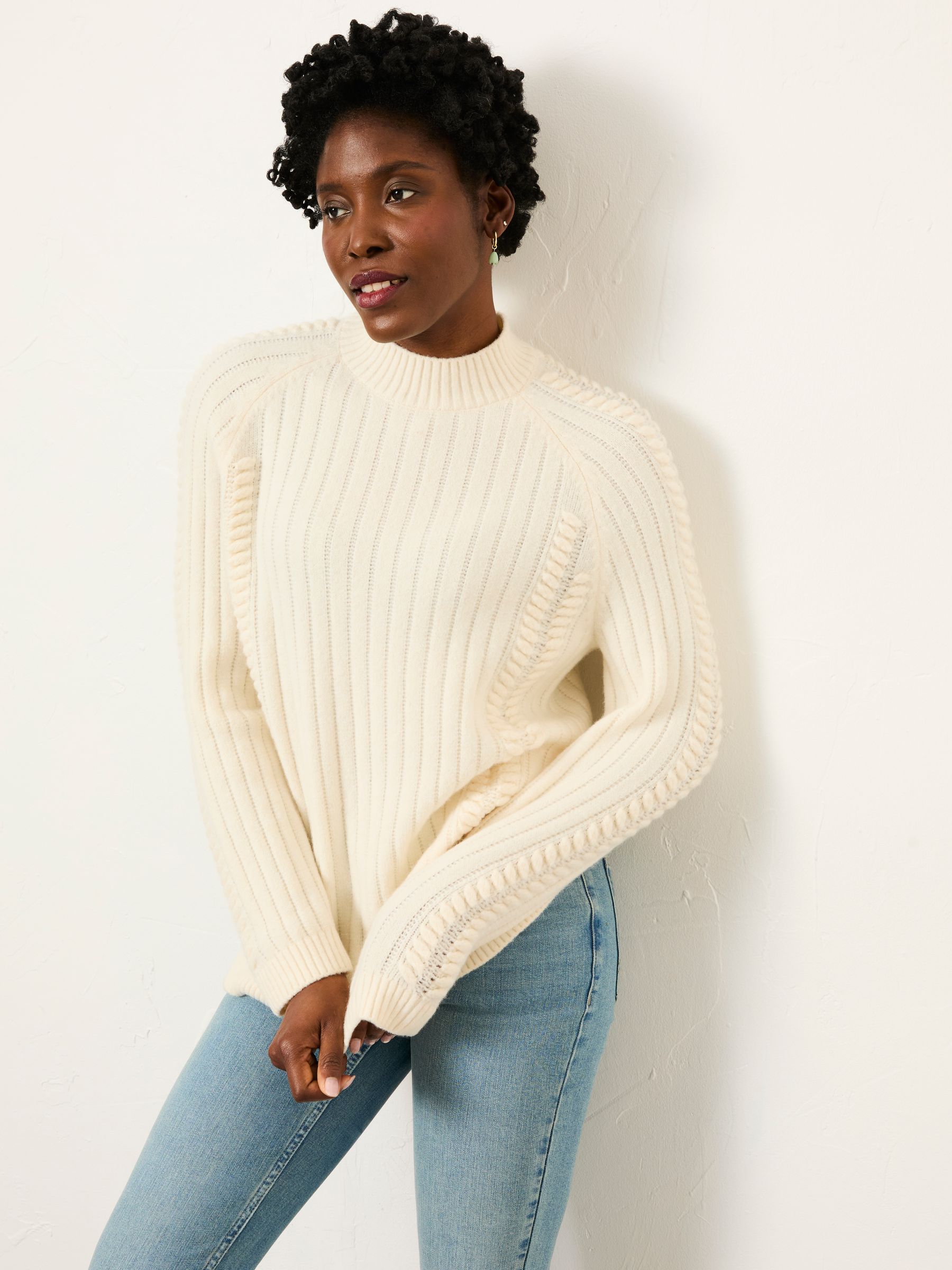 Hazel Ivory Longline Knitted Jumper - Image 1 of 5