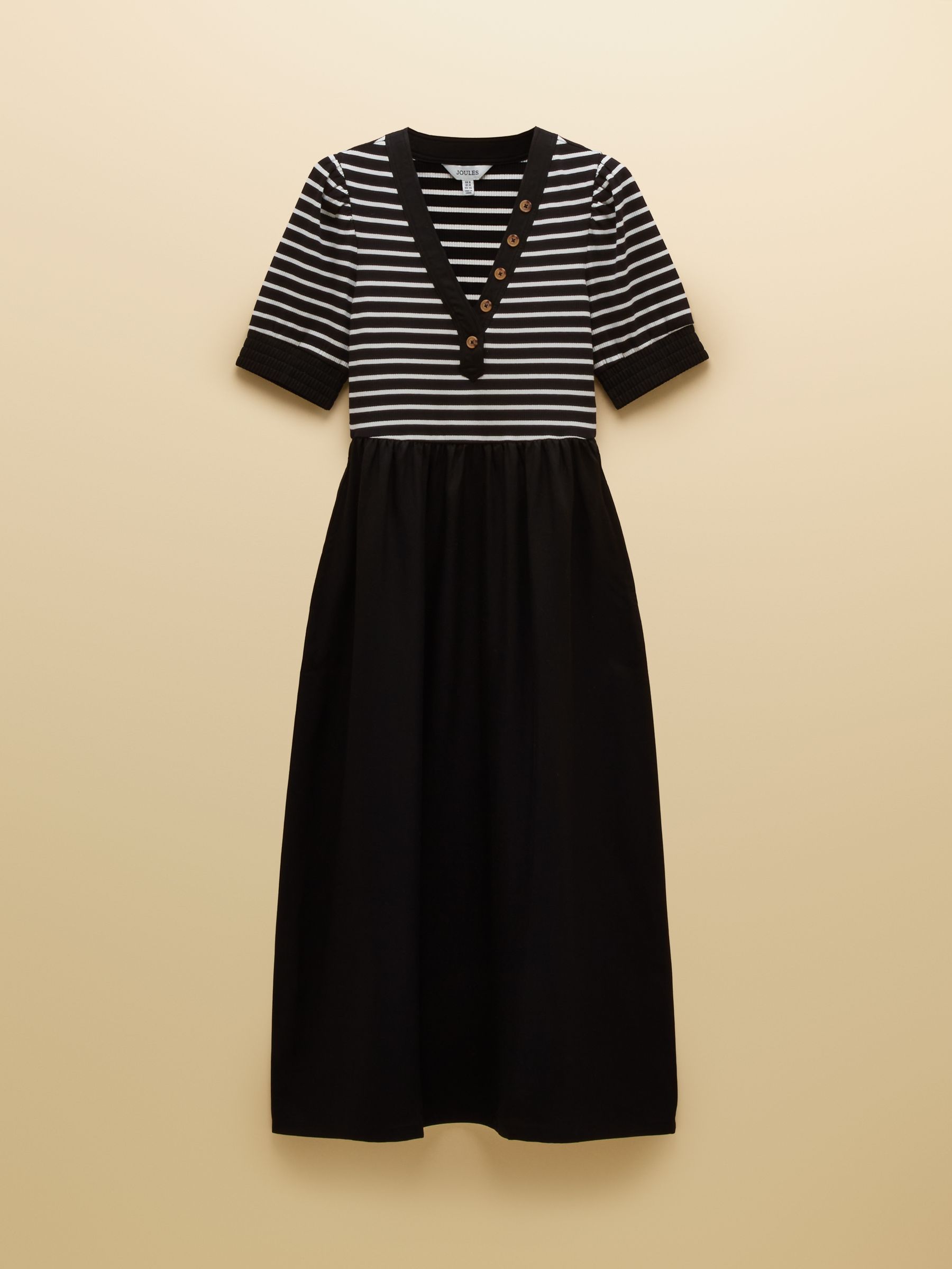 Willow Black Jersey Woven Midi Dress - Image 8 of 8