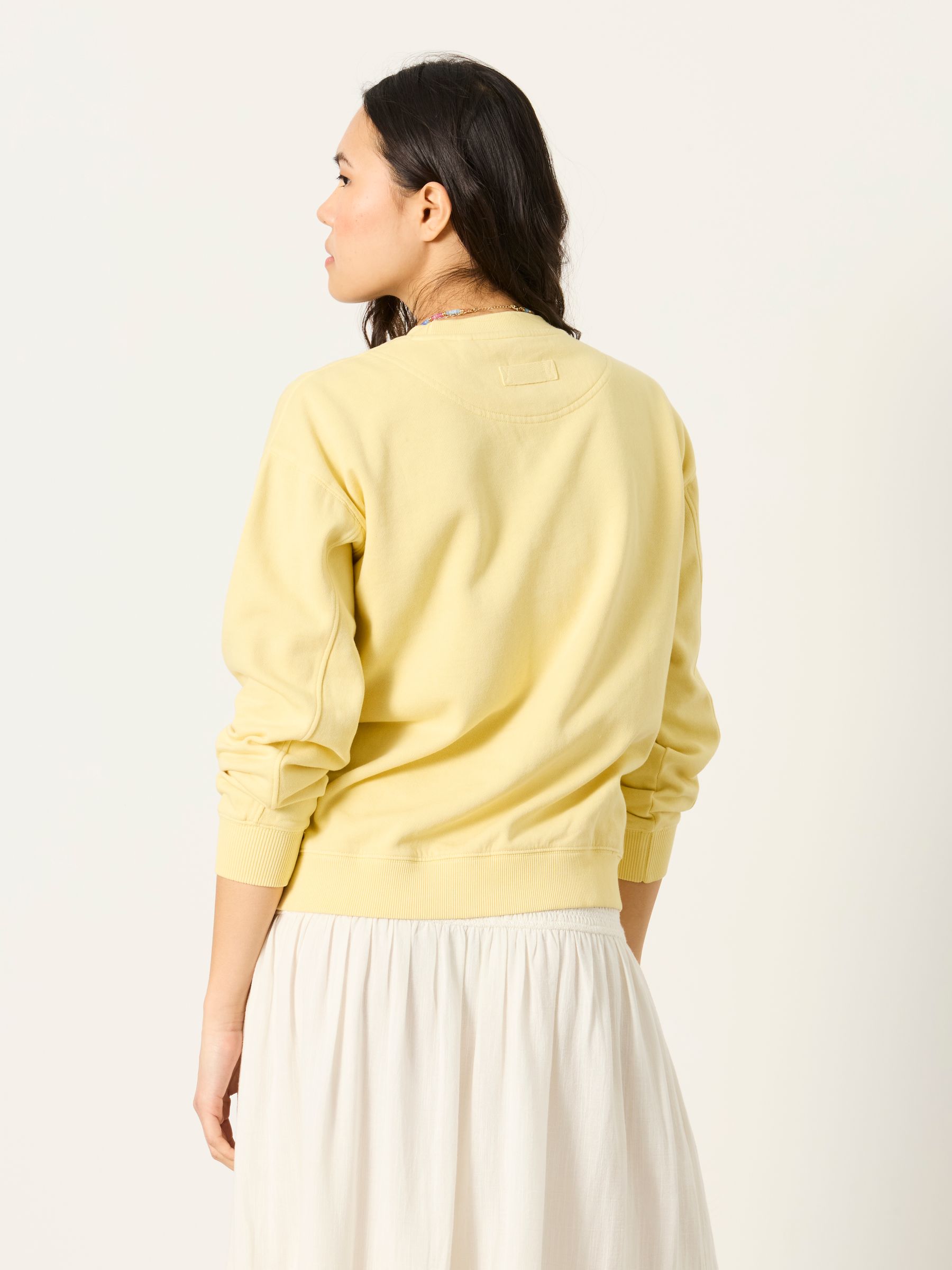 Sienna Yellow Seam Detail Crew Sweat - Image 2 of 6