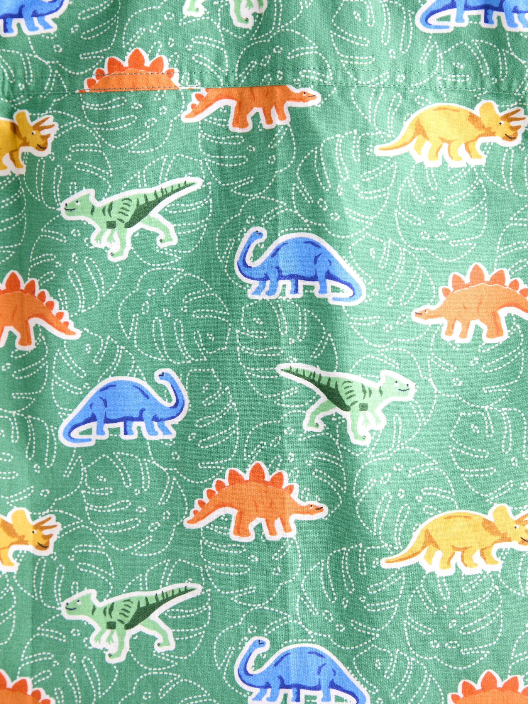 Khaki Green Dino Print Shirt - Image 3 of 3