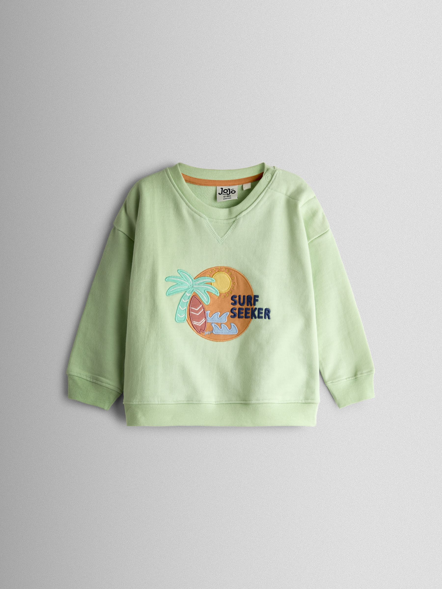 Sage Green Surf Seeker Appliqué Sweatshirt - Image 1 of 3