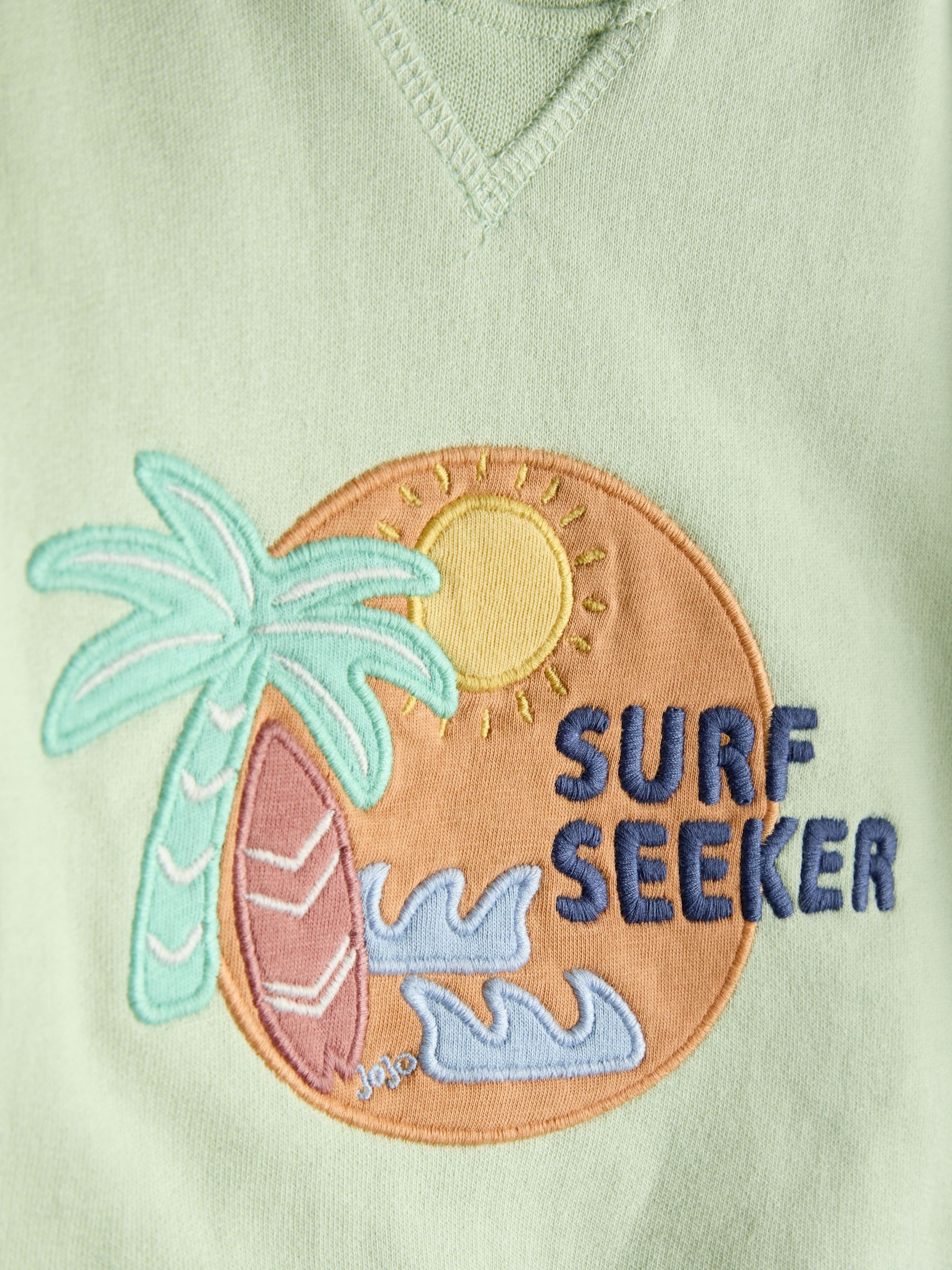 Sage Green Surf Seeker Appliqué Sweatshirt - Image 3 of 3