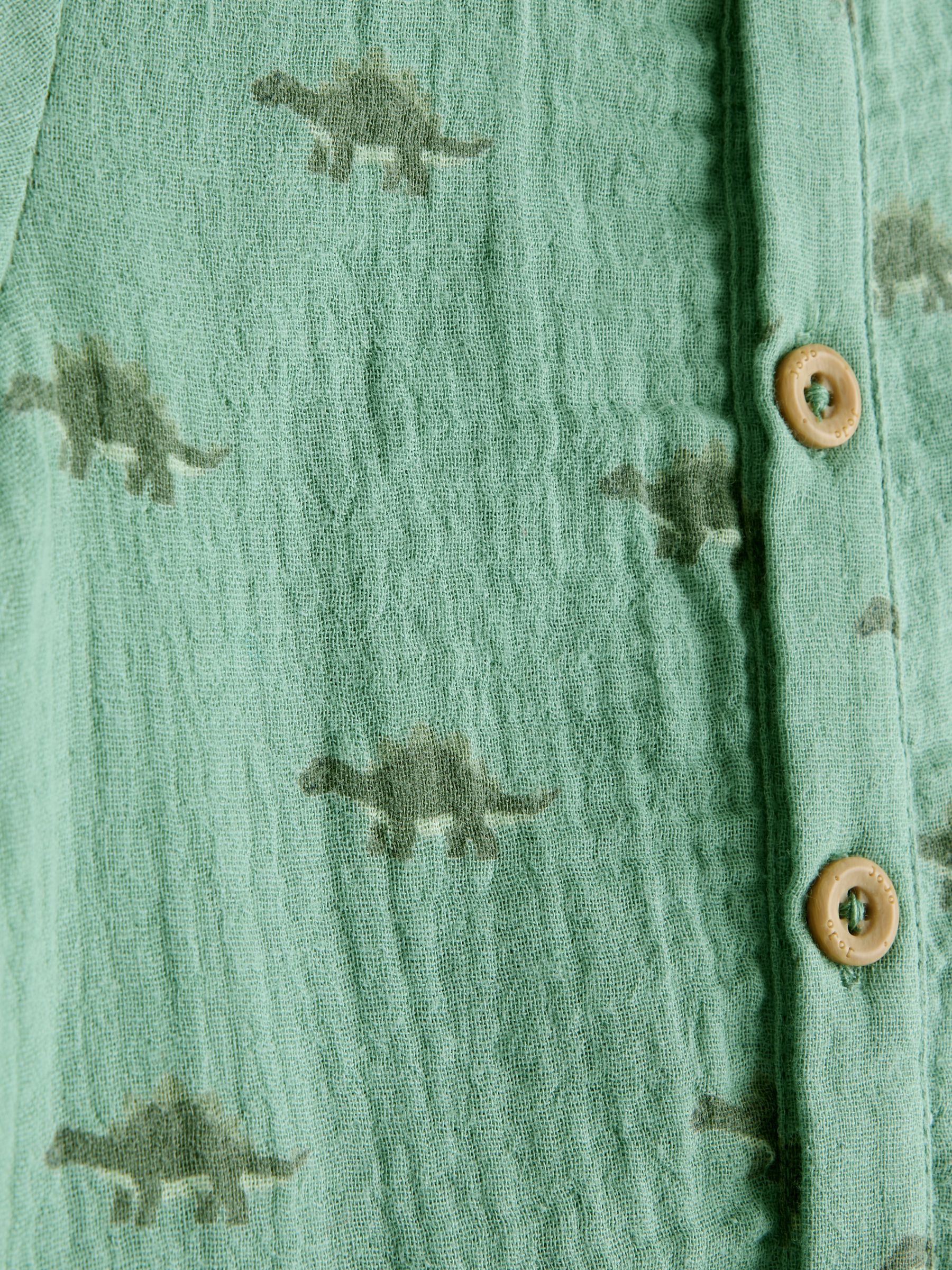 Green Embroidered Cheesecloth Romper - Image 3 of 3