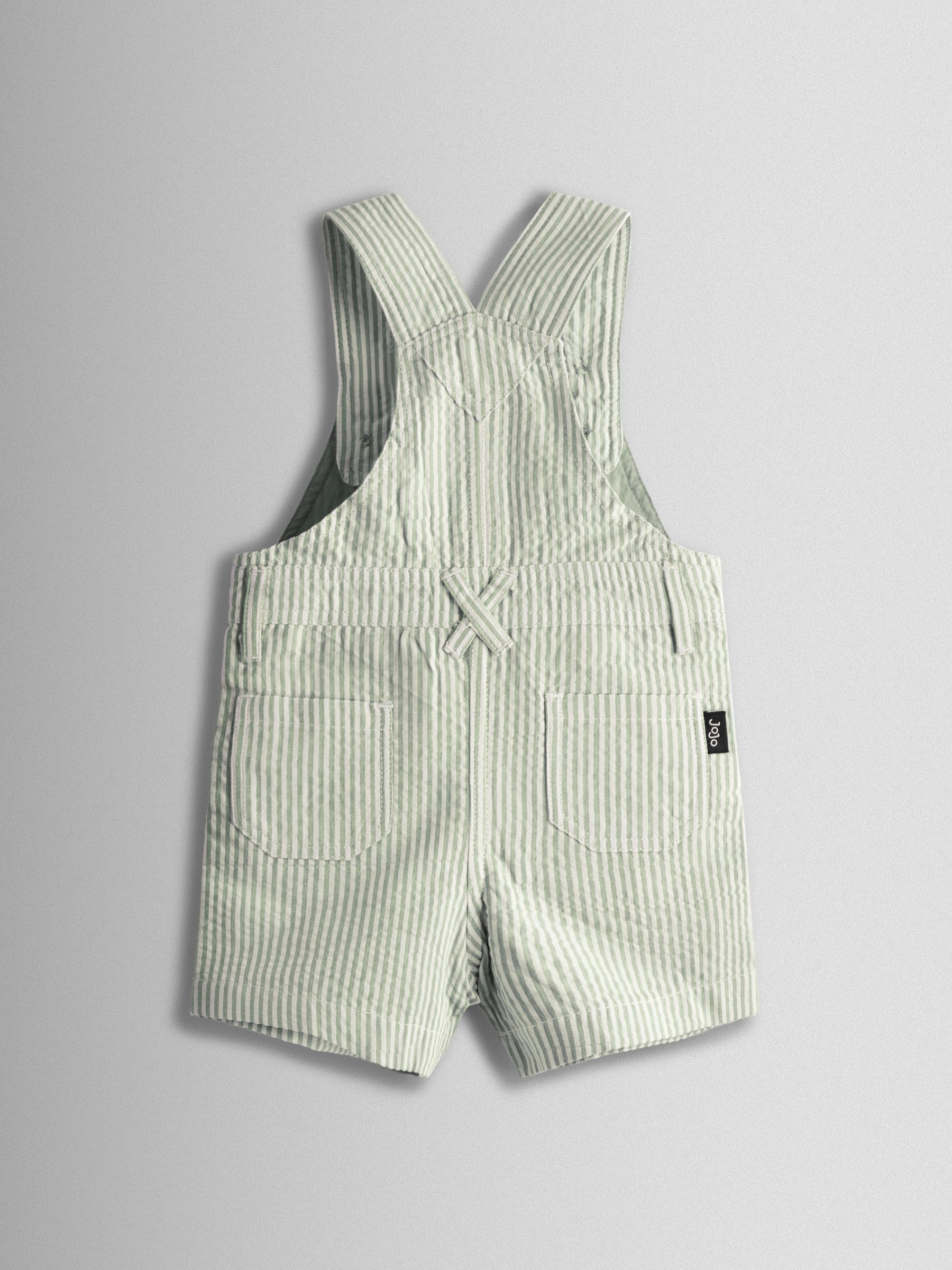Green Seersucker Stripe Dungarees - Image 2 of 3