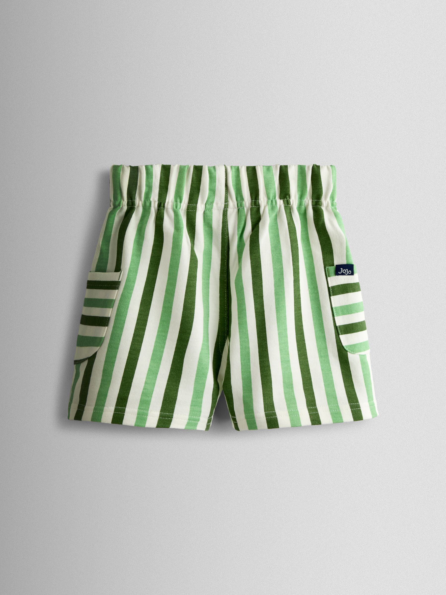 Green 2-Pack Stripe & Plain Shorts - Image 3 of 7