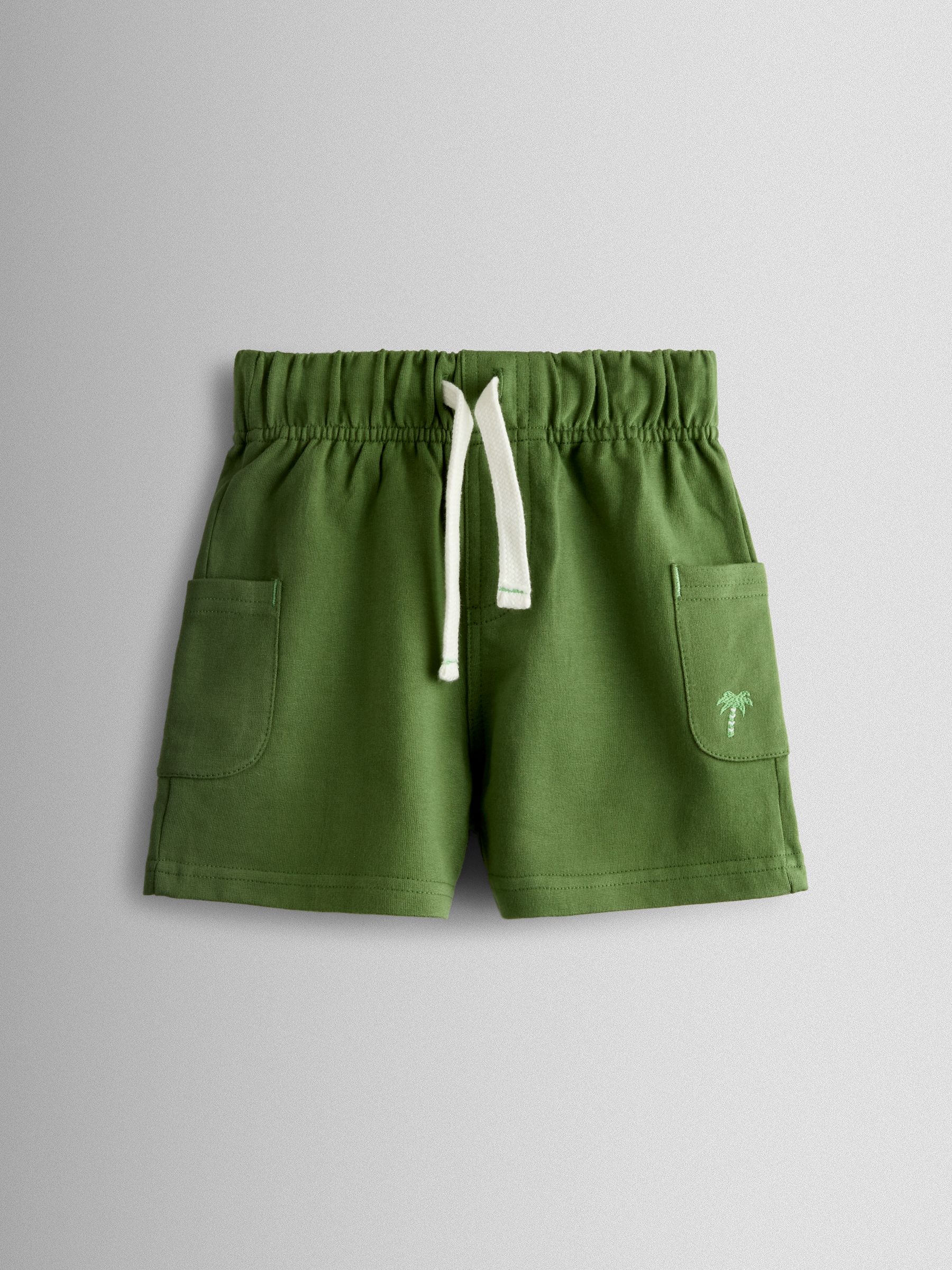 Green 2-Pack Stripe & Plain Shorts - Image 4 of 7