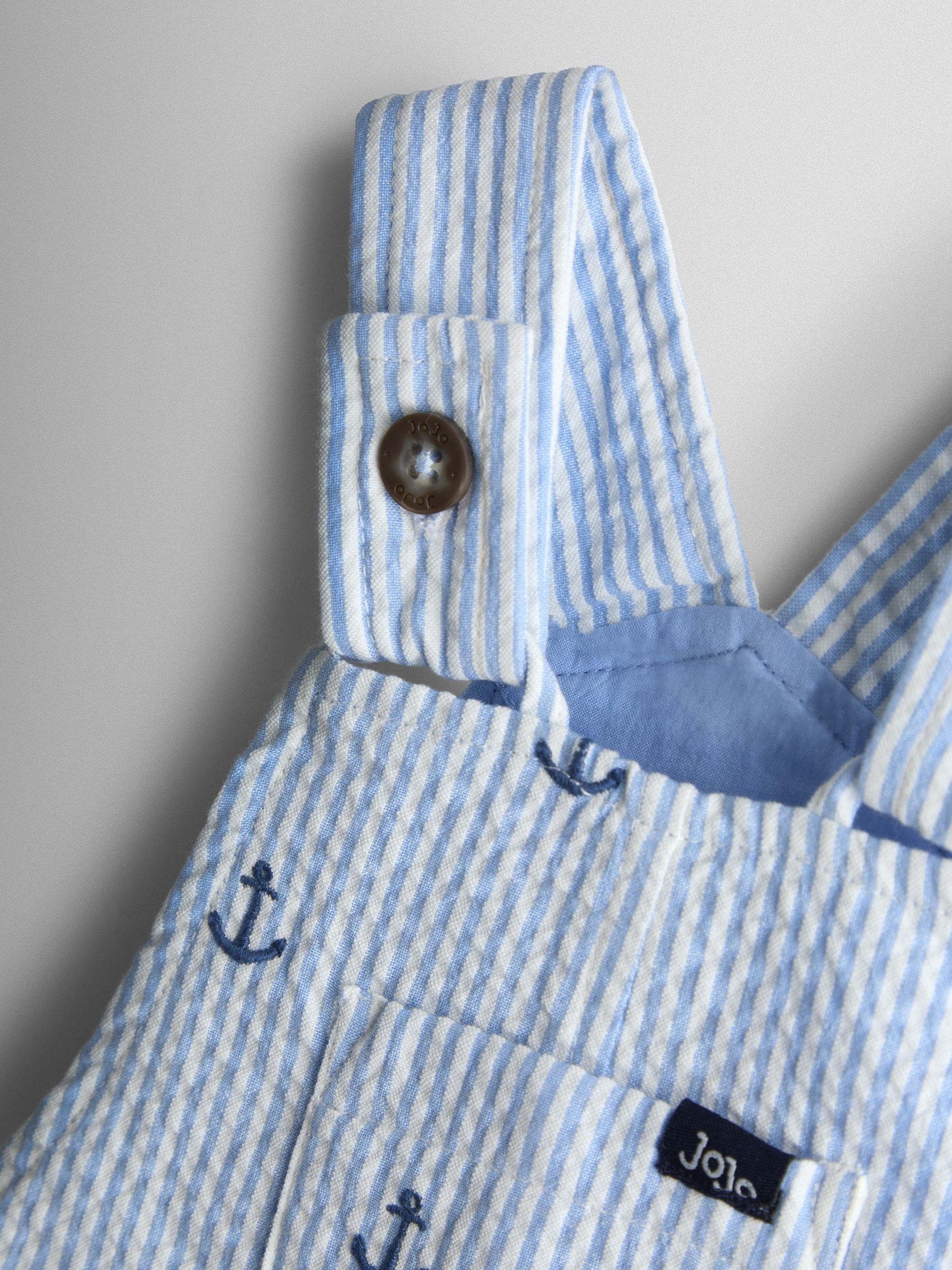 Blue Anchor Embroidered Dungarees - Image 3 of 4