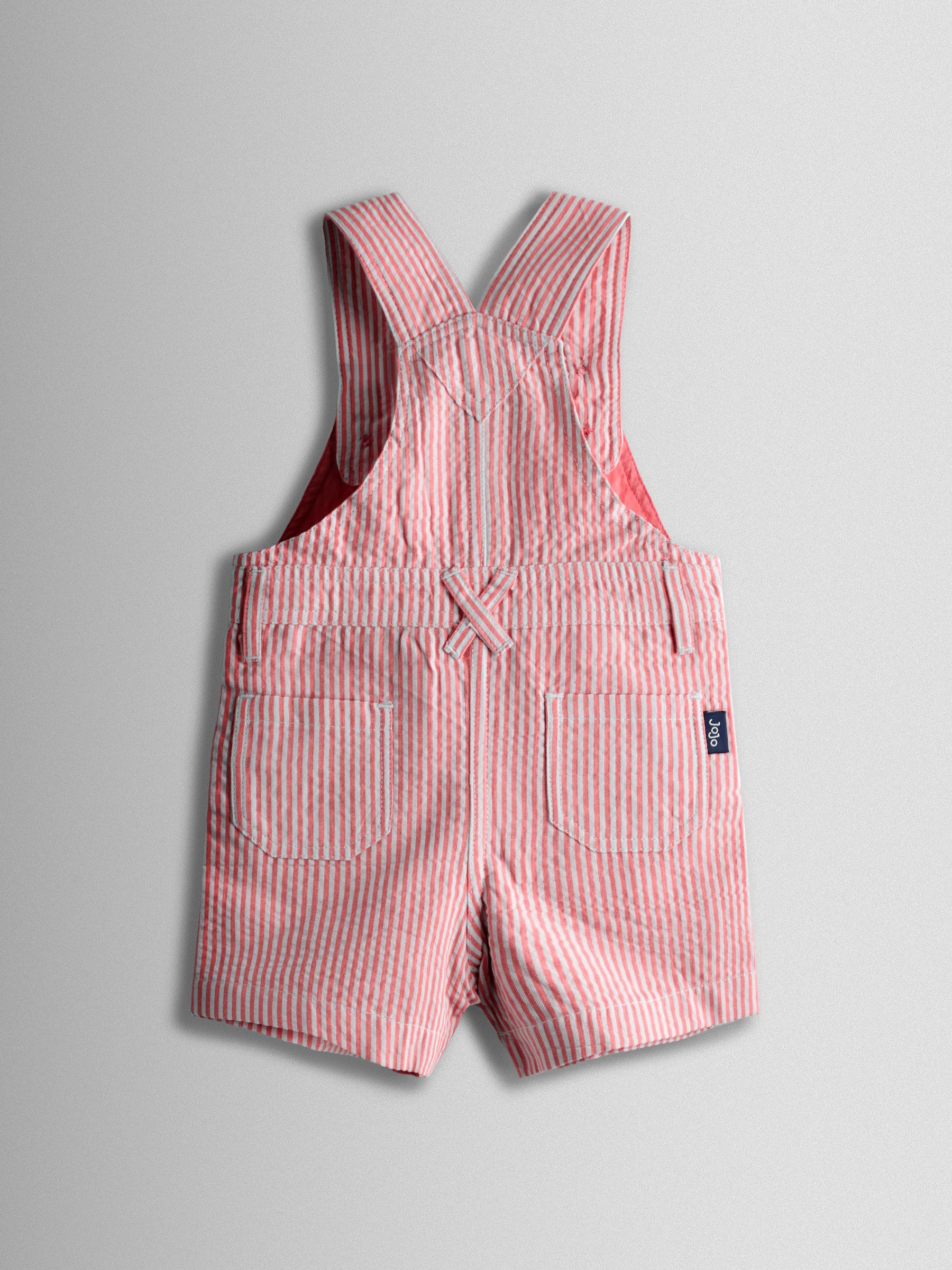 Red Seersucker Stripe Dungarees - Image 2 of 4