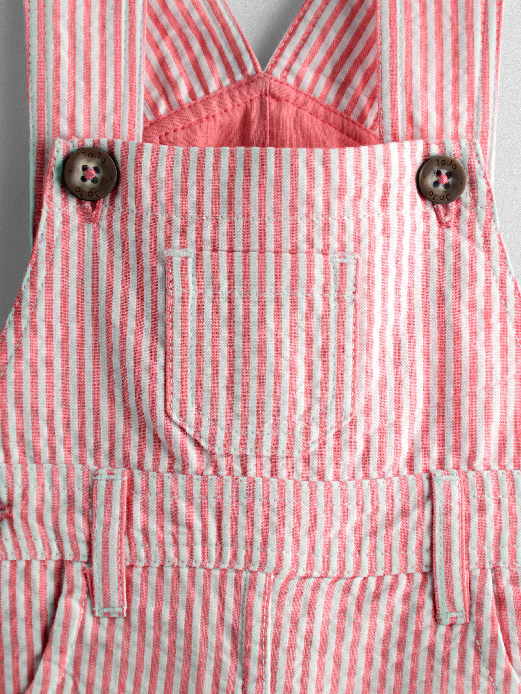 Red Seersucker Stripe Dungarees - Image 4 of 4