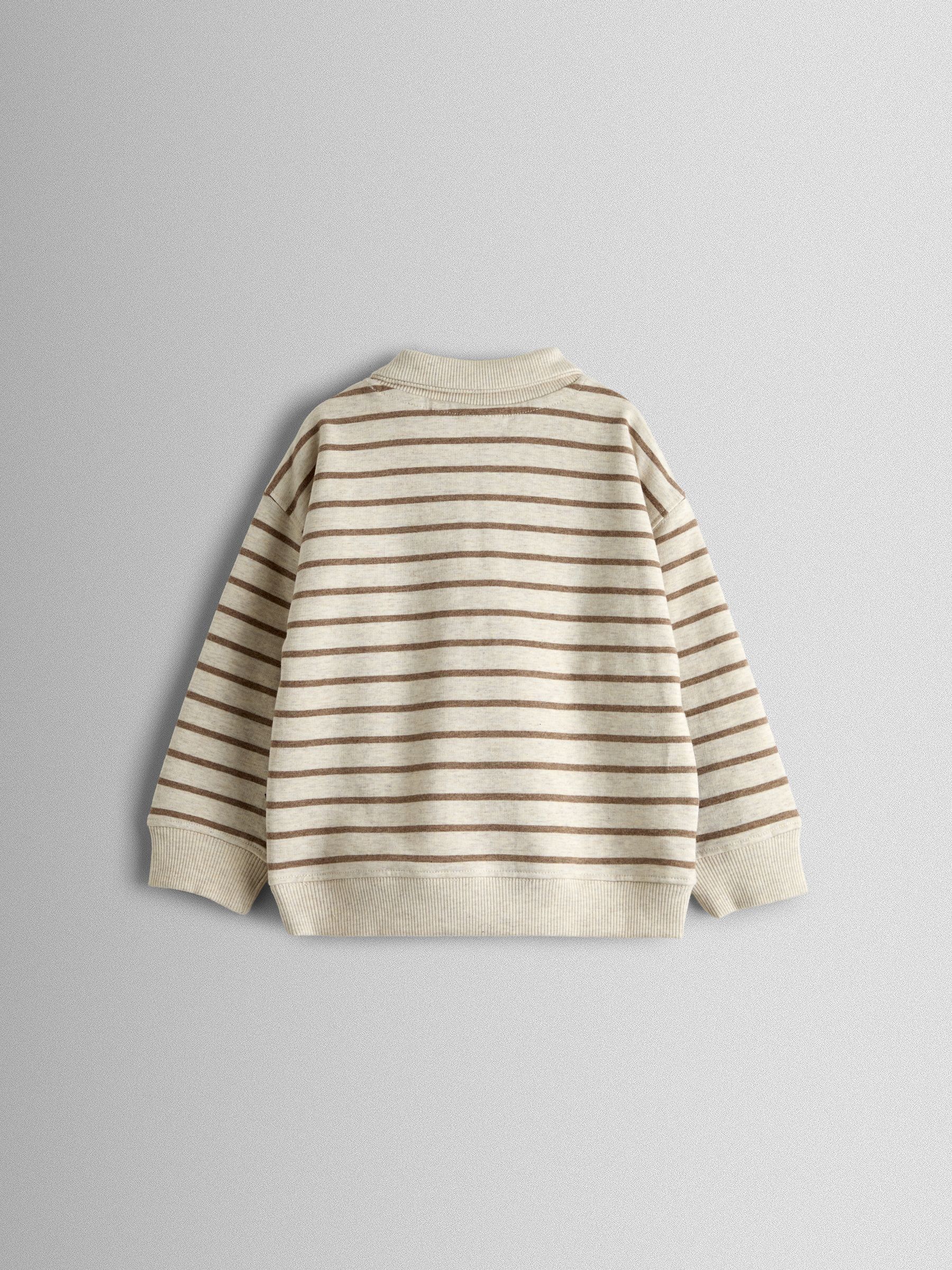 Natural Tractor Striped Tractor Half Zip Sweatshirt - Image 2 of 3