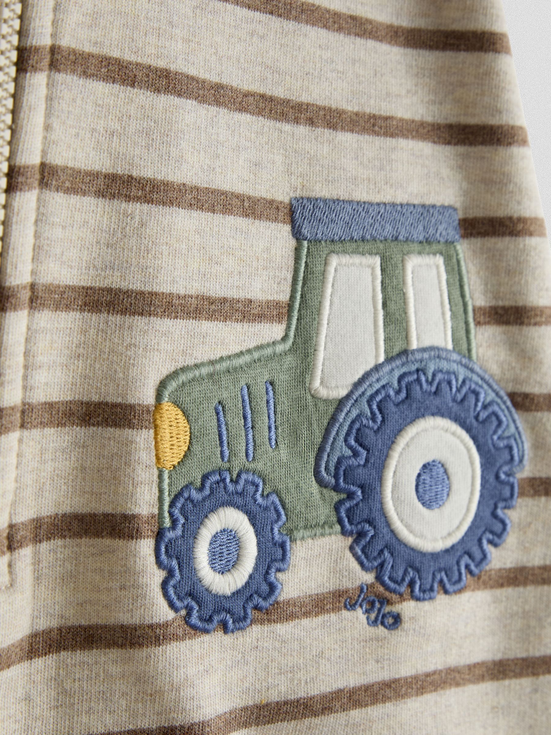 Natural Tractor Striped Tractor Half Zip Sweatshirt - Image 3 of 3