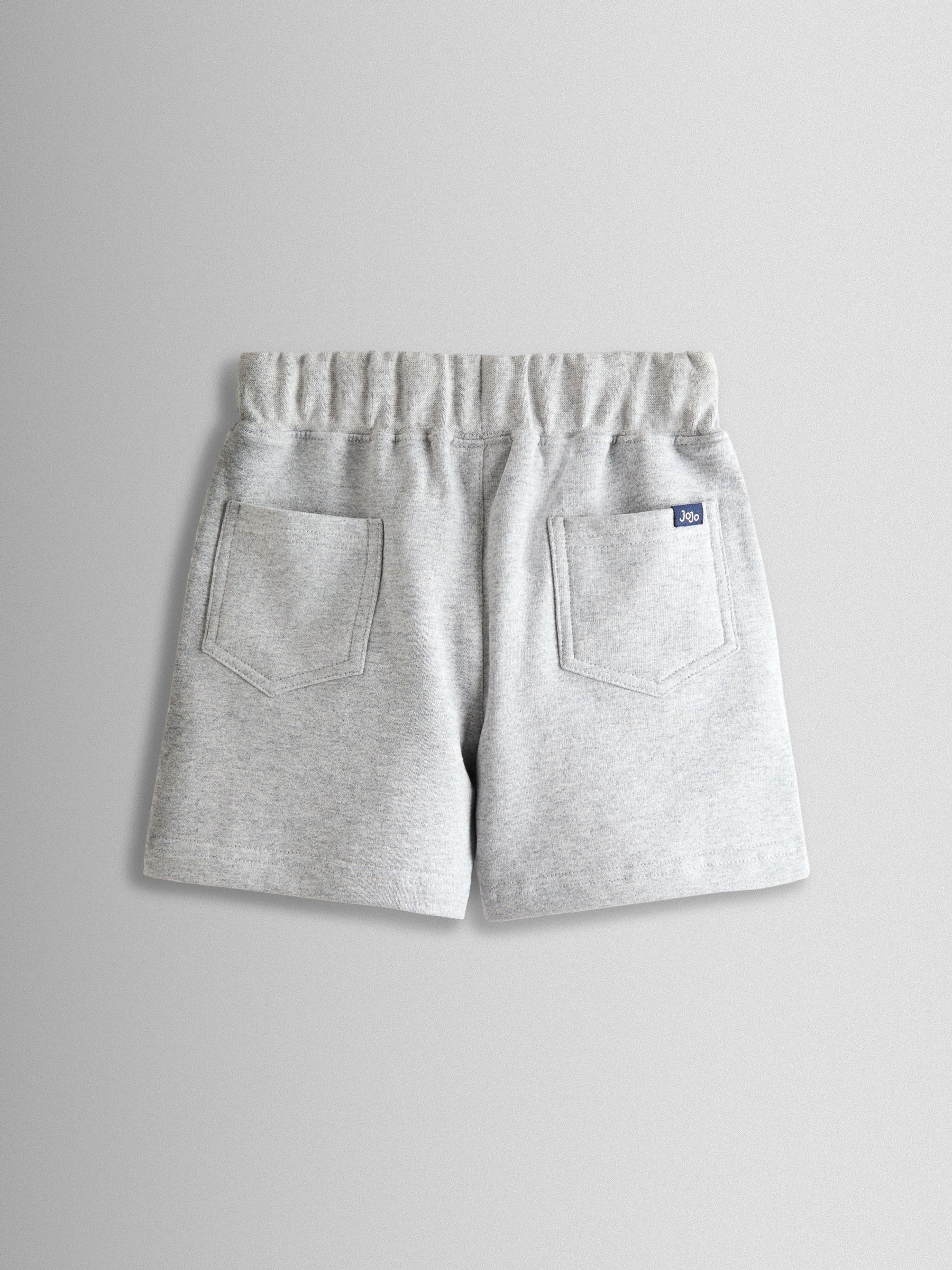Blue & Grey Shark 2-Pack Appliqué & Plain Shorts - Image 5 of 8