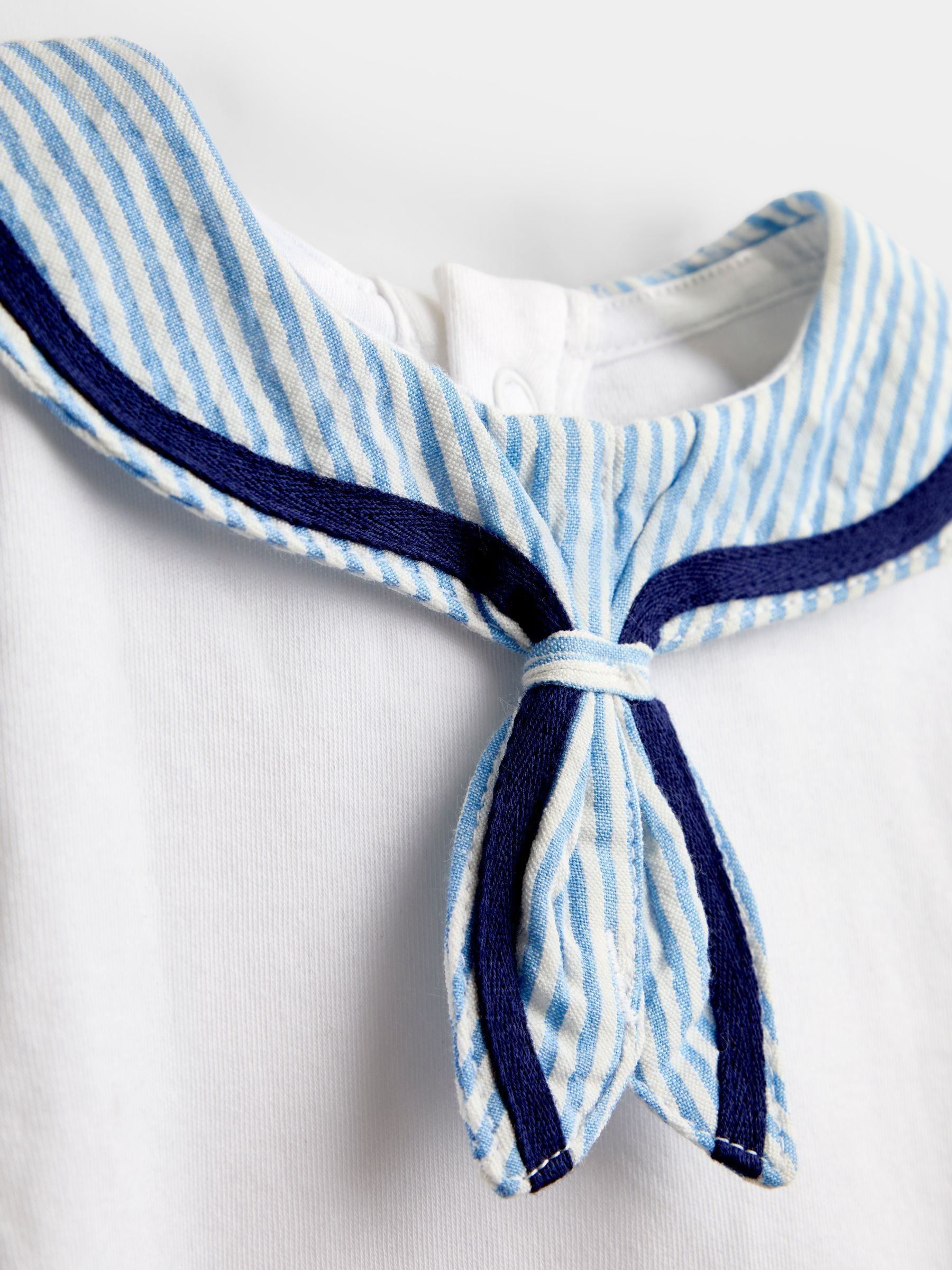 White Sailor Collar Bodysuit - Image 4 of 4