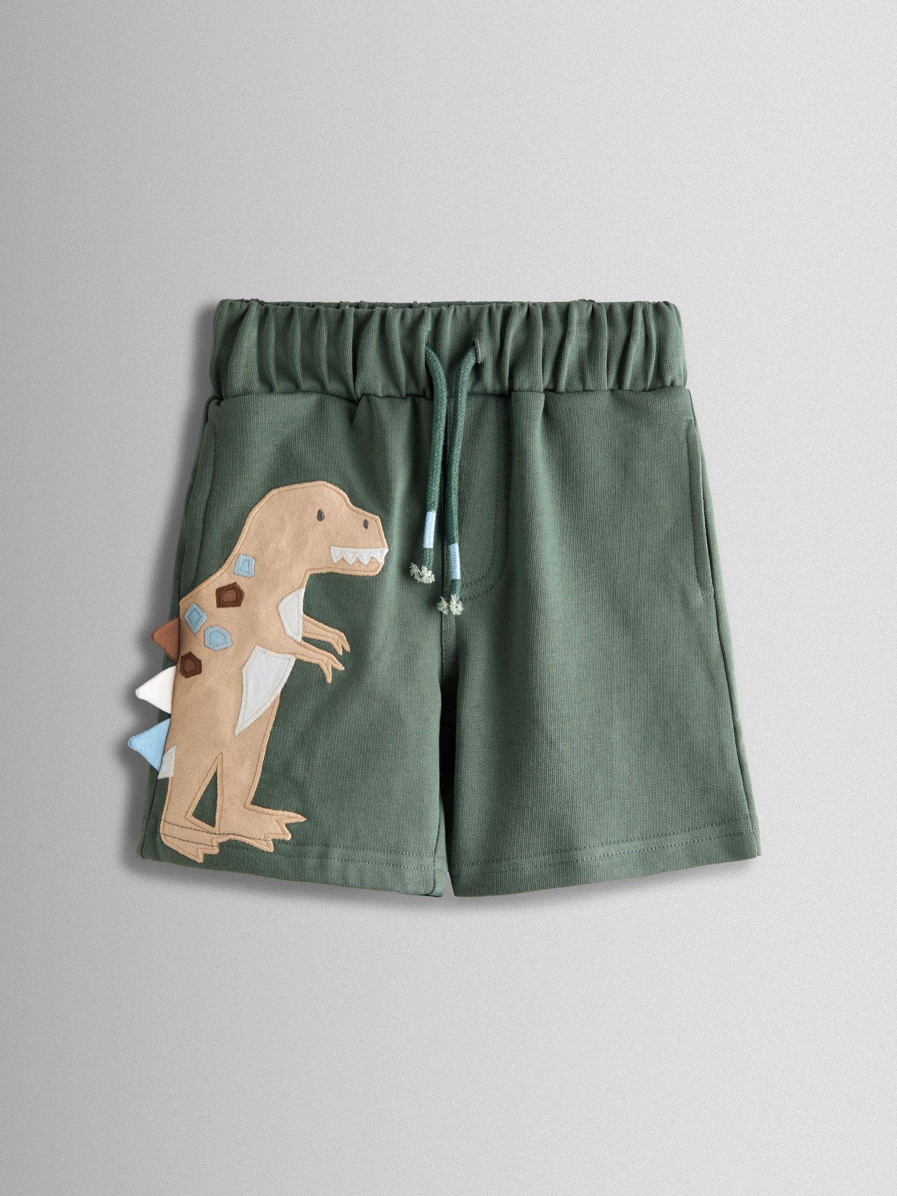 Light Green 2-Pack Applique & Plain Shorts - Image 2 of 7