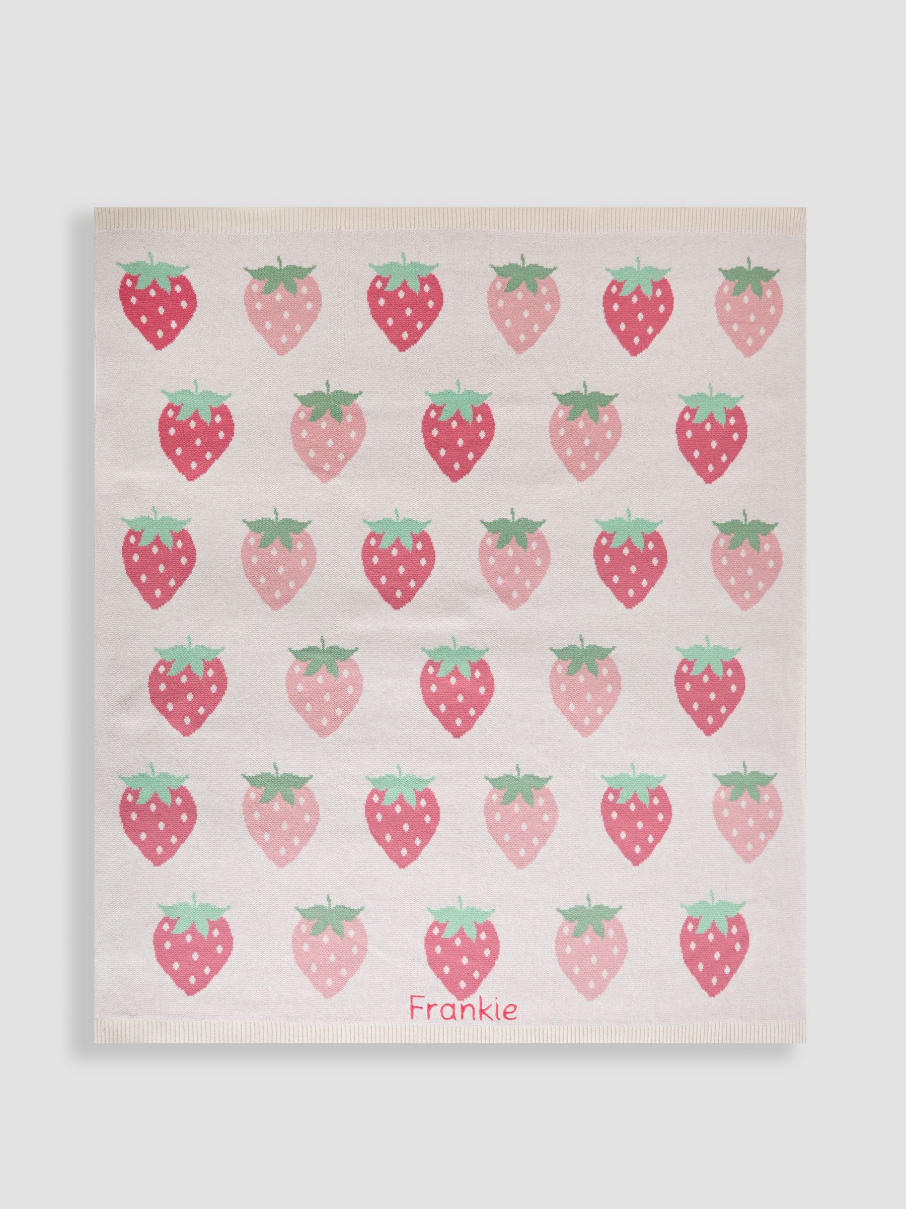 Strawberry Personalised Fairisle Shawl - Image 2 of 3